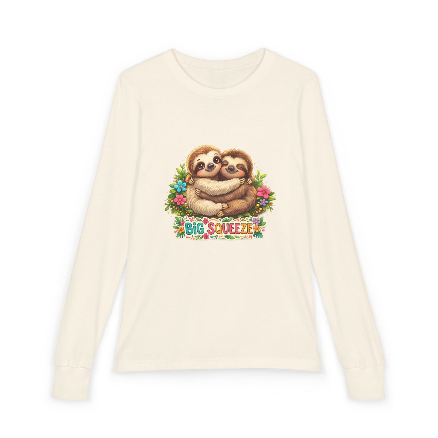 Big Squeeze Sloth Youth Jersey Long Sleeve Tee