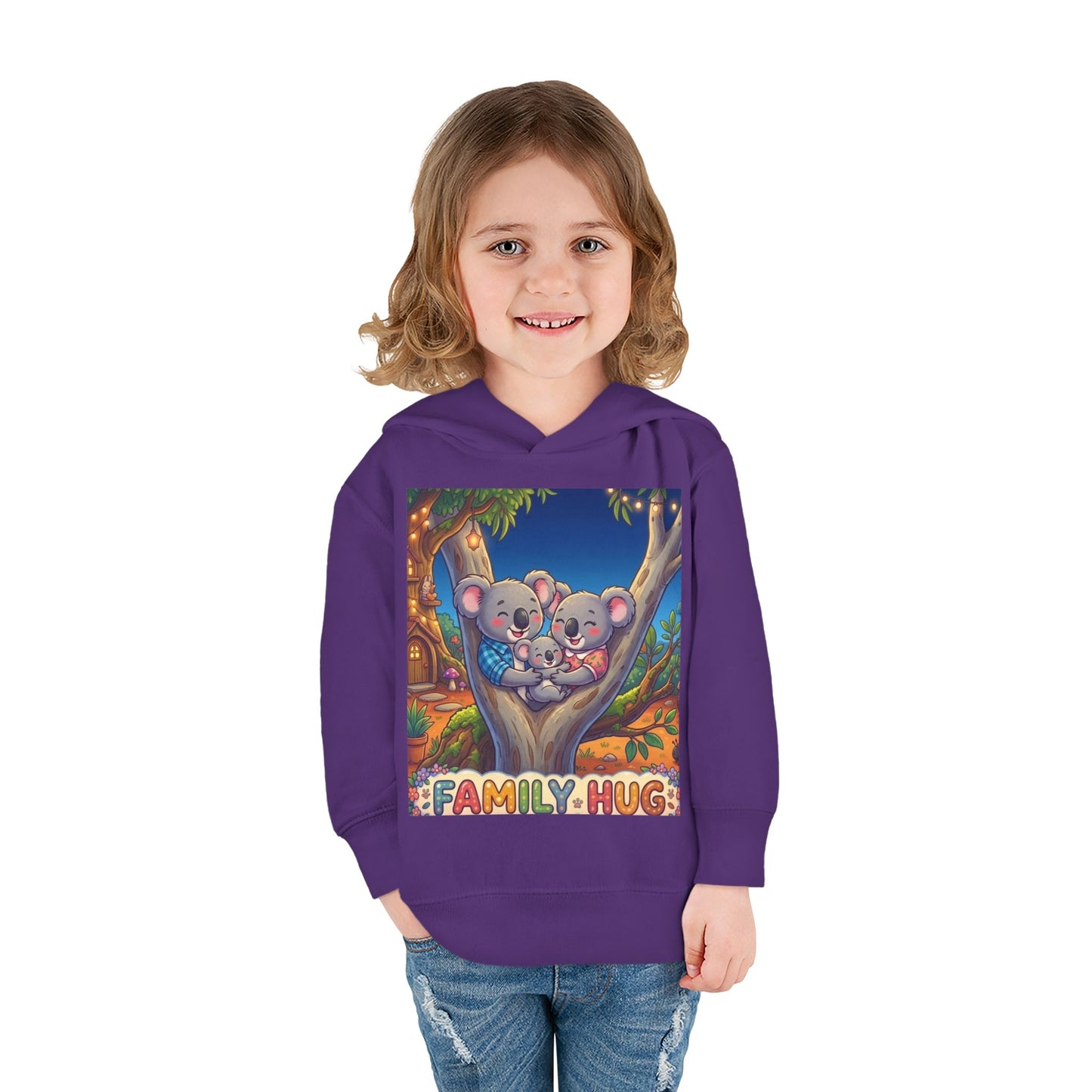 Family Hug Koala Toddler Pullover Fleece Hoodie
