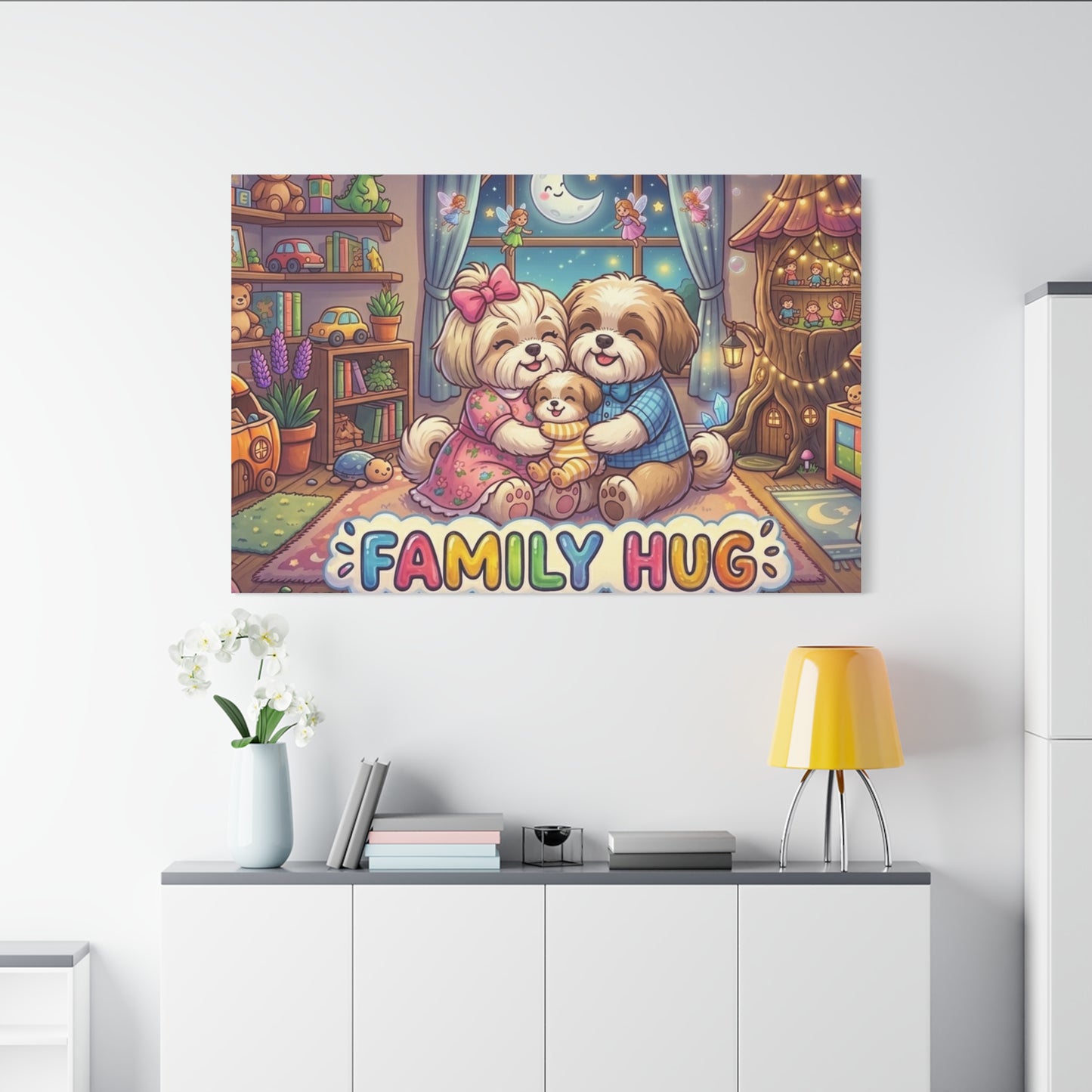 Family Hug Shih Tzu Classic Canvas