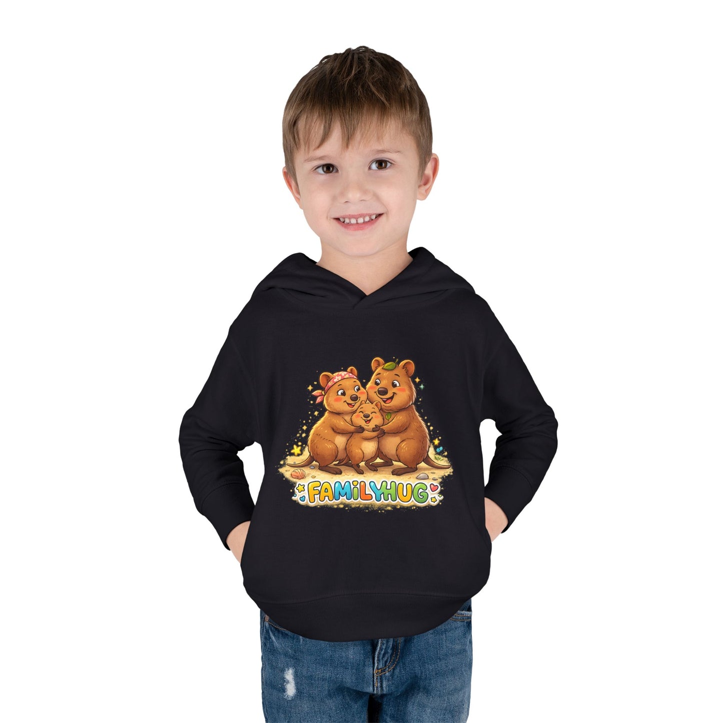 Family Hug Quokka Toddler Pullover Fleece Hoodie