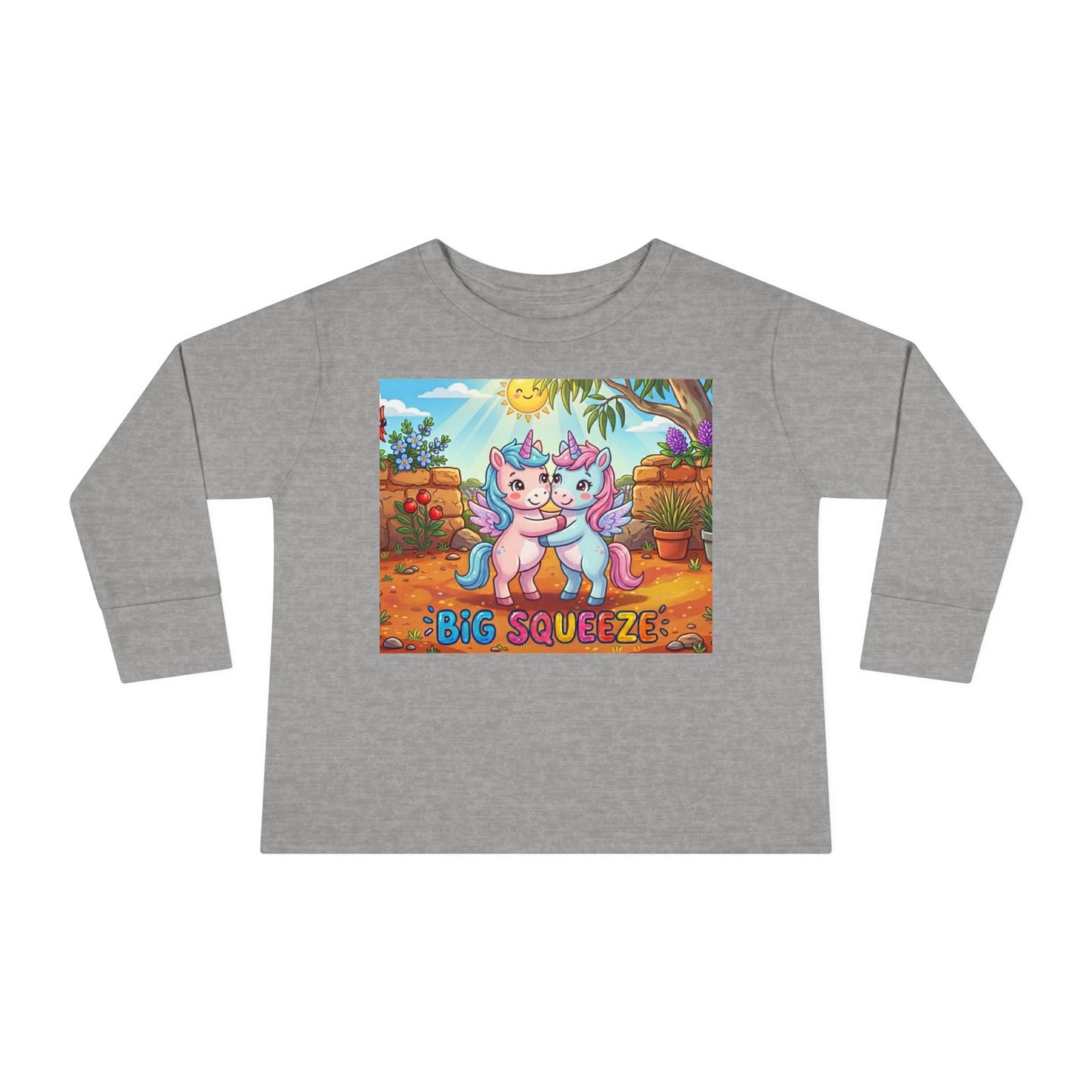 Big Squeeze Unicorn Toddler Long Sleeve Tee