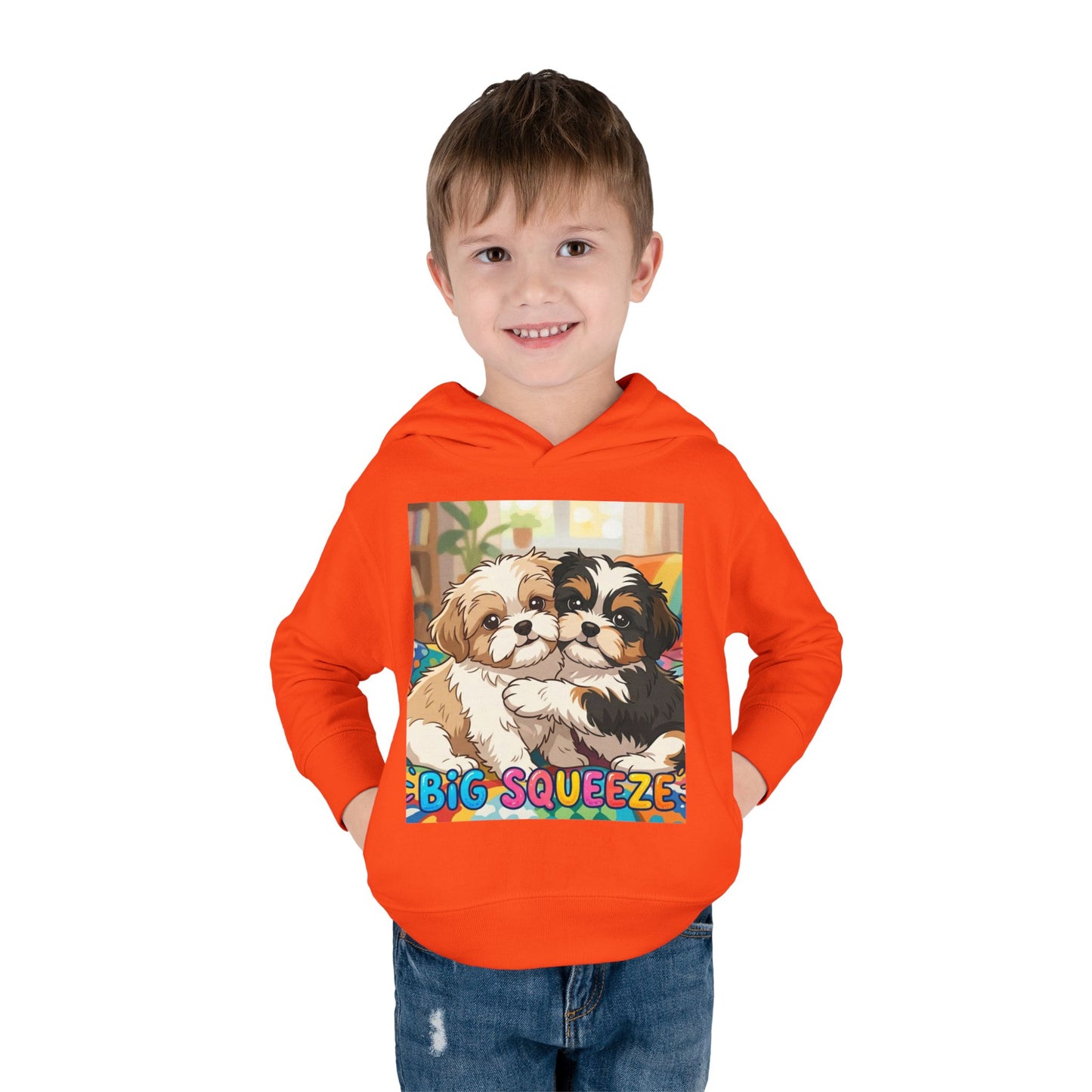 Big Squeeze Shih Tzu Toddler Pullover Fleece Hoodie