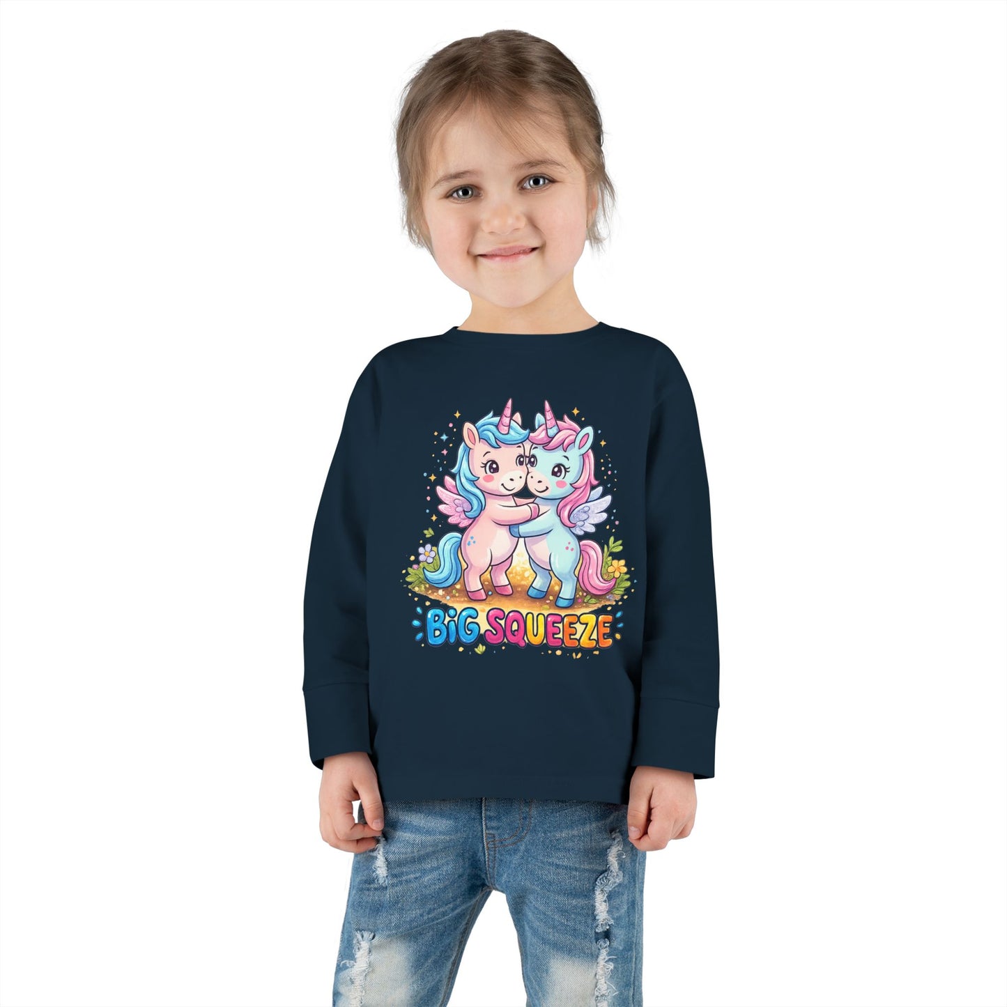 Big Squeeze Unicorn Toddler Long Sleeve Tee