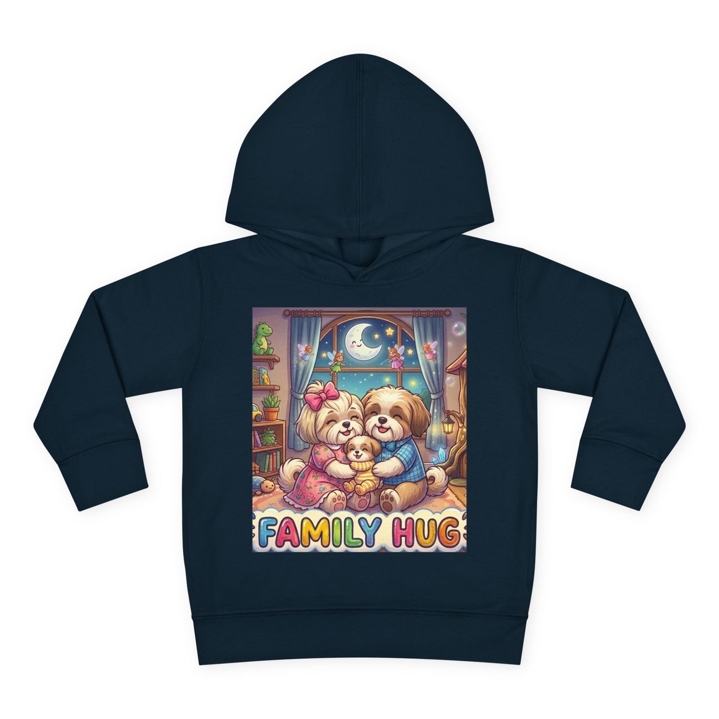 Family Hug Shih Tzu Toddler Pullover Fleece Hoodie