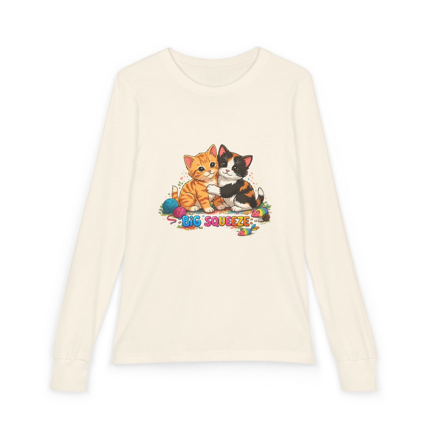 Big Squeeze Kitten Youth Jersey Long Sleeve Tee