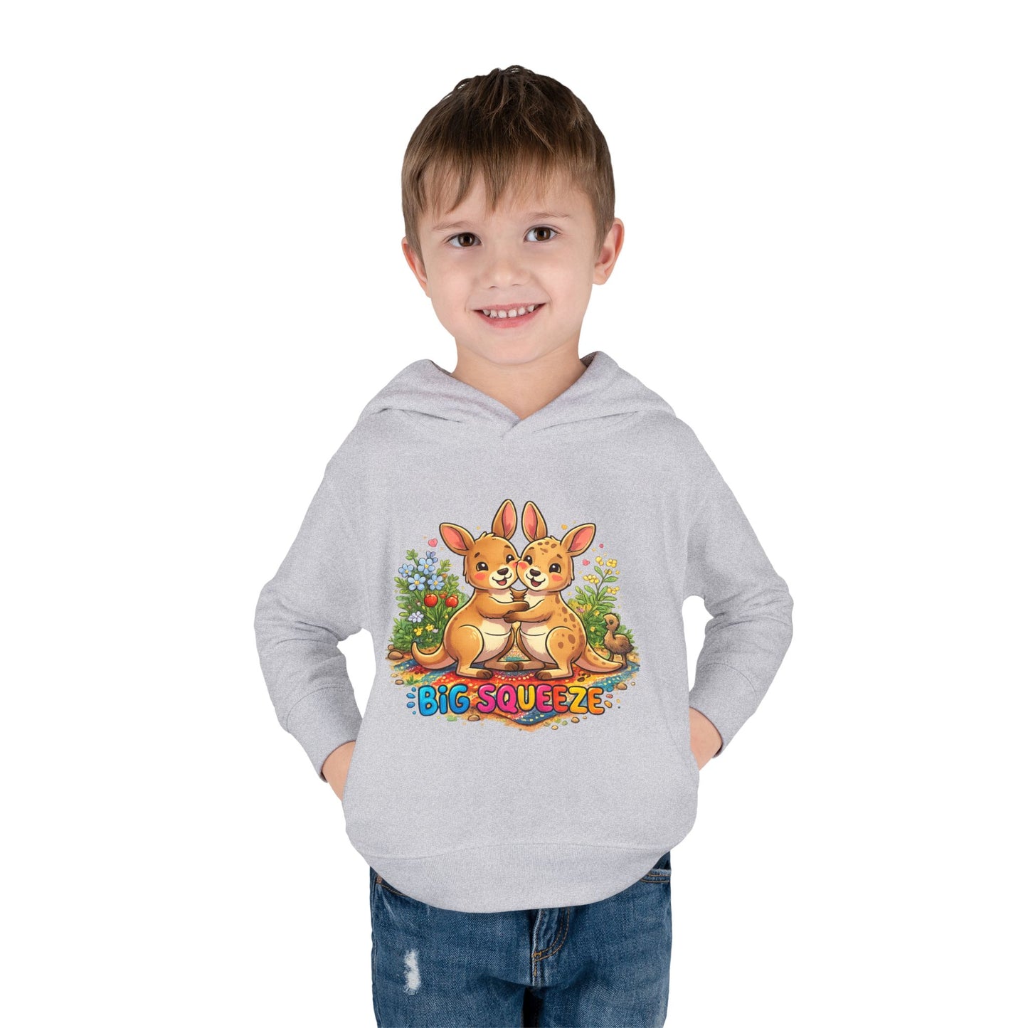 Big Squeeze Kangaroo Toddler Pullover Fleece Hoodie