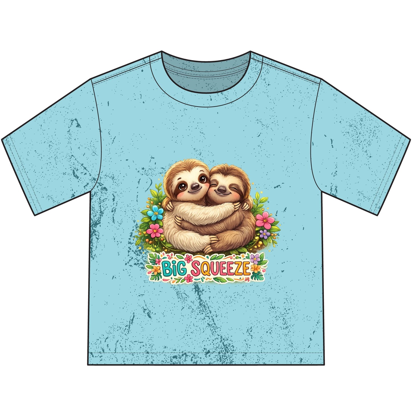 Big Squeeze Sloth Heavyweight Color Blast Youth T-Shirt