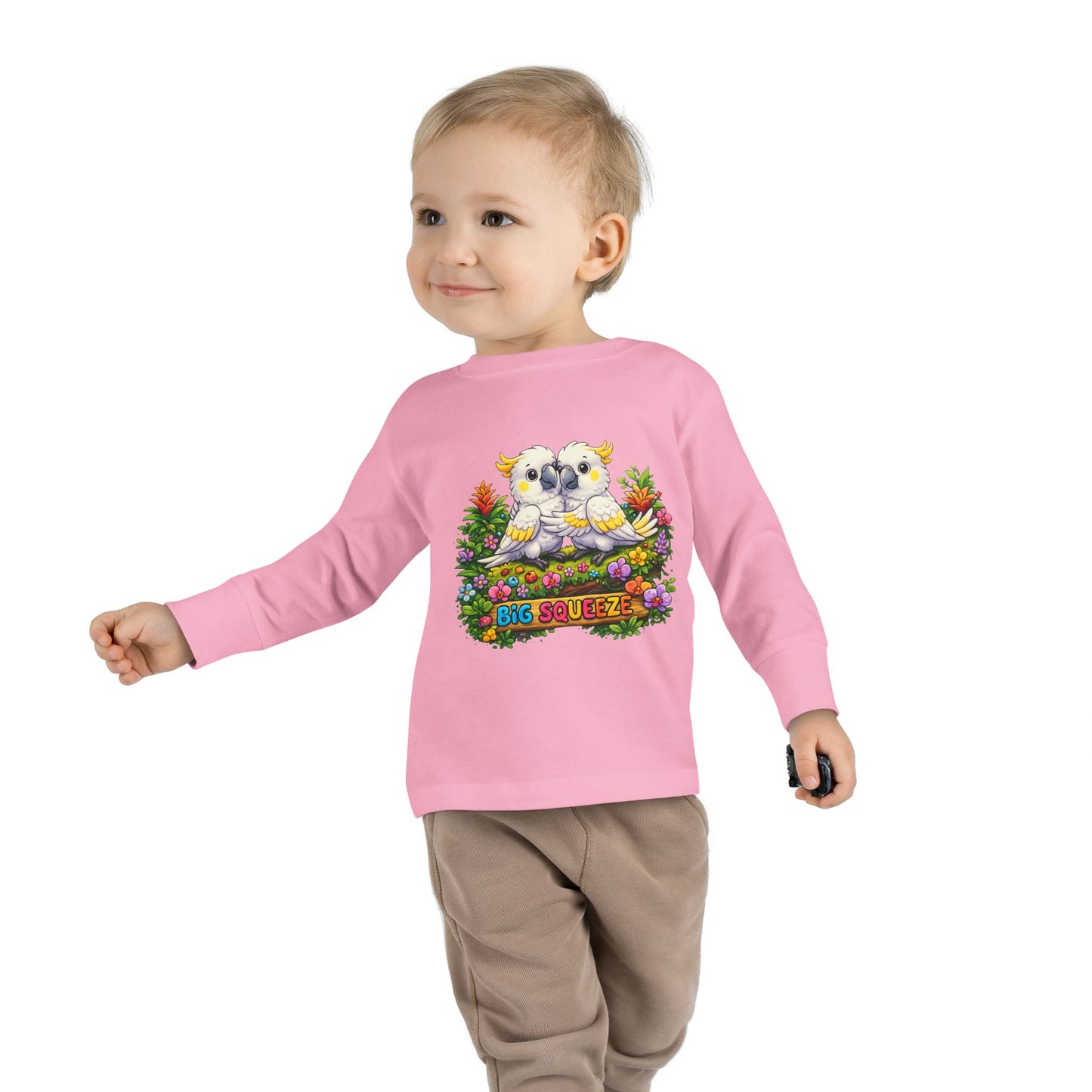 Big Squeeze Cockatoo Toddler Long Sleeve Tee