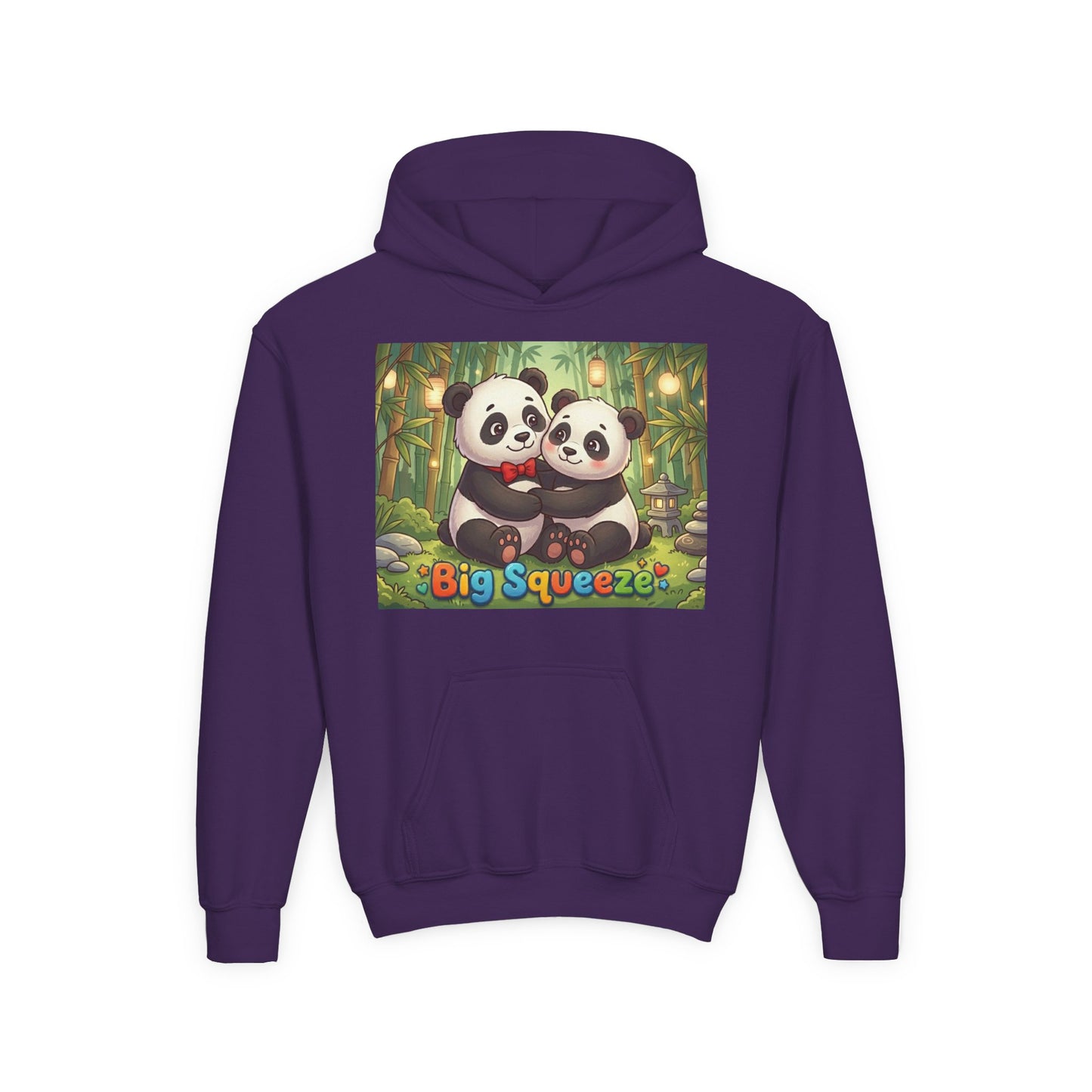 Big Squeeze Panda Youth Heavy Blend Hooded Sweatshirt