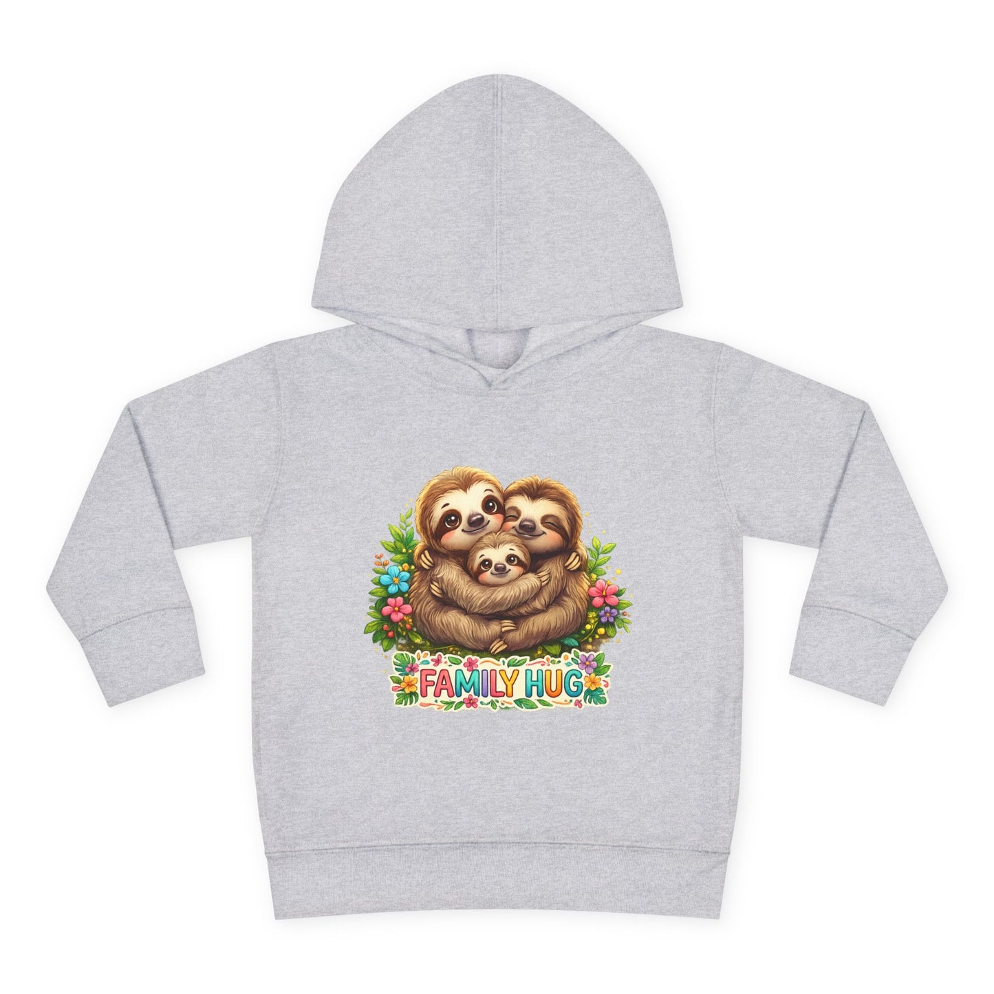 Family Hug Sloth Toddler Pullover Fleece Hoodie
