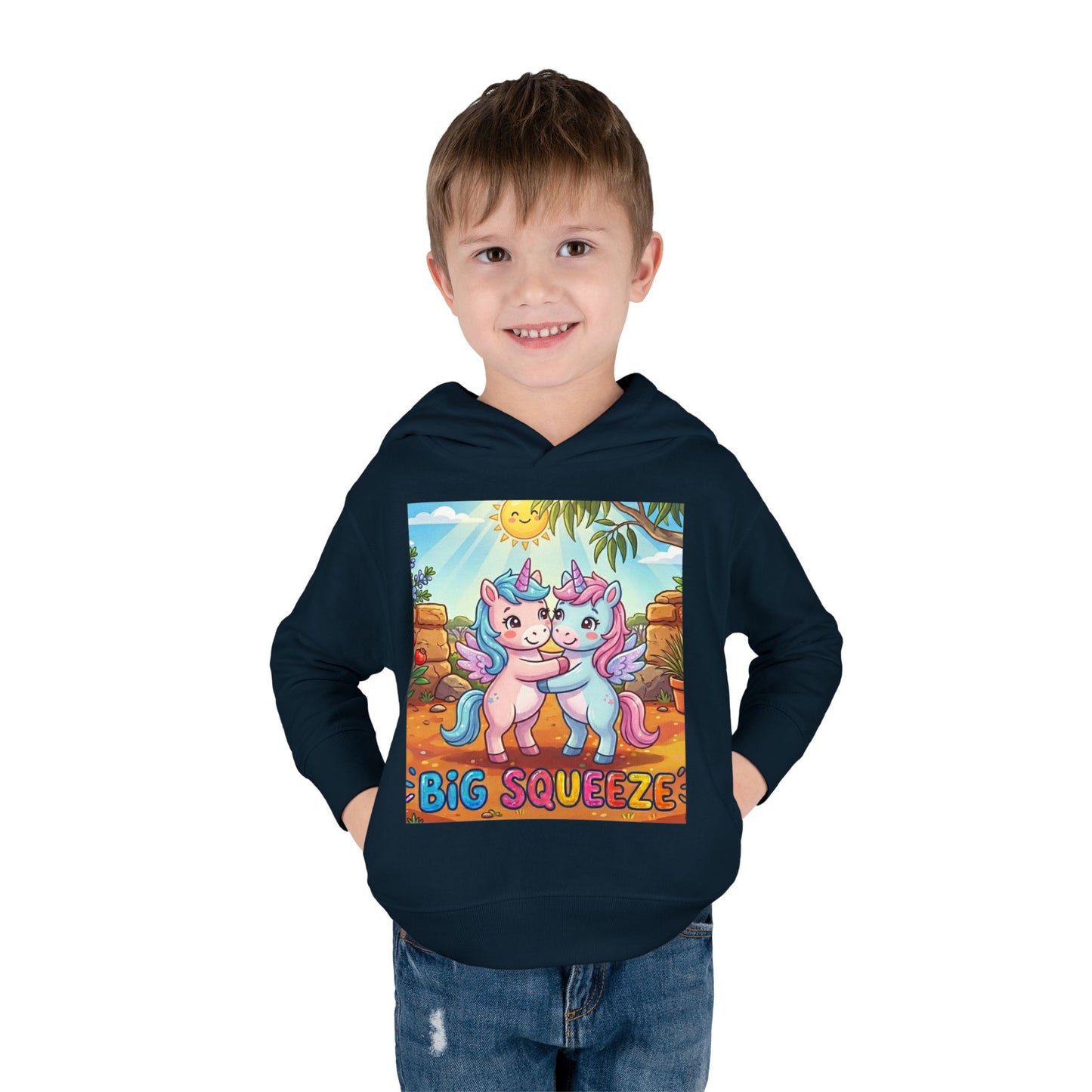 Big Squeeze Unicorn Toddler Pullover Fleece Hoodie
