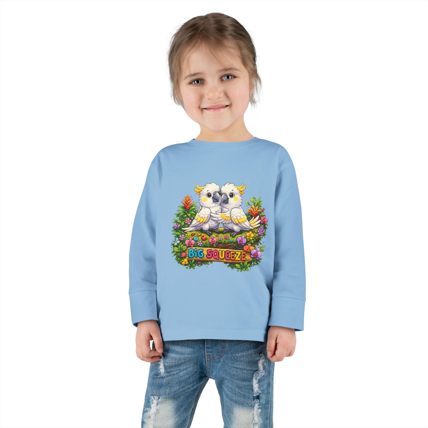 Big Squeeze Cockatoo Toddler Long Sleeve Tee