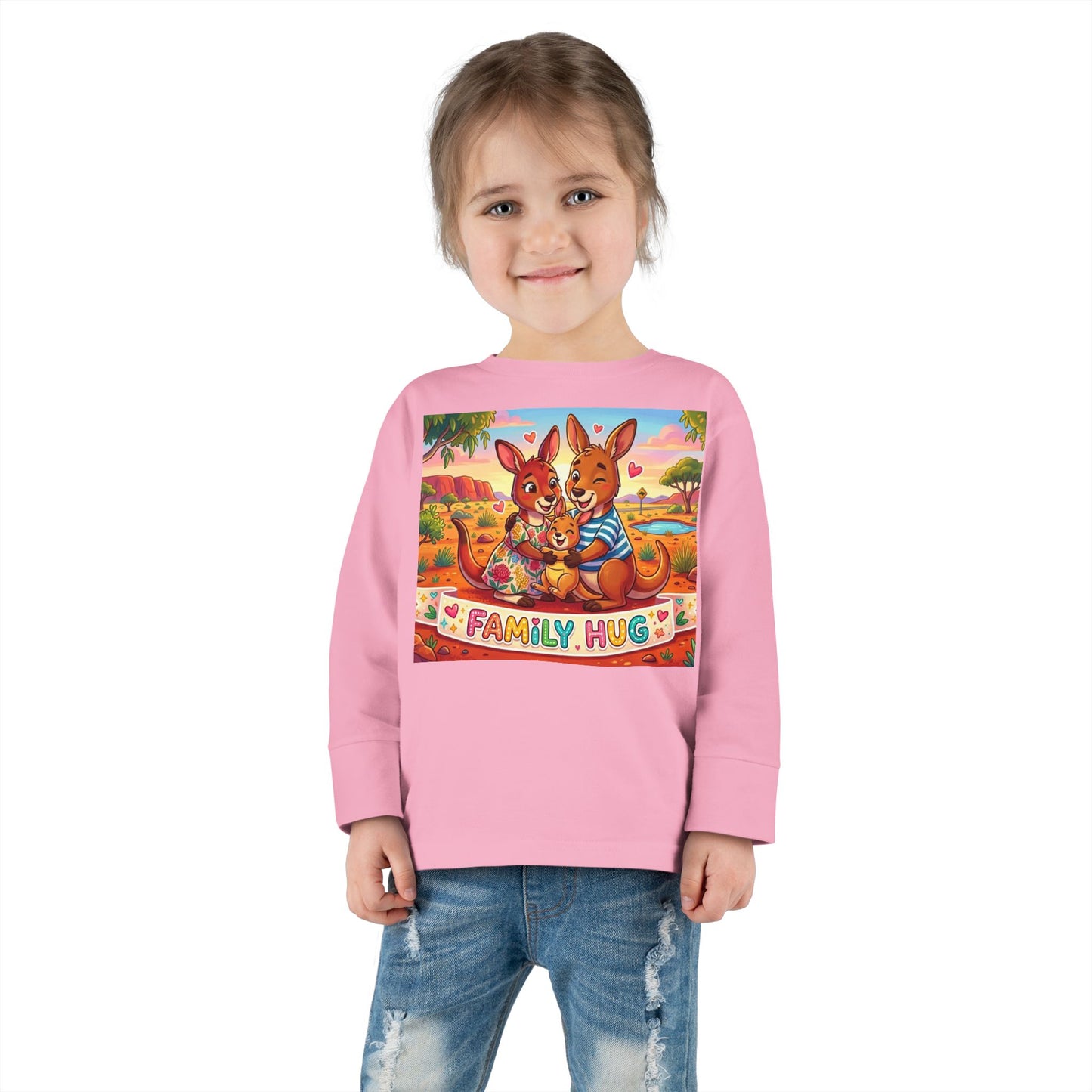 Family Hug Kangaroo Toddler Long Sleeve Tee