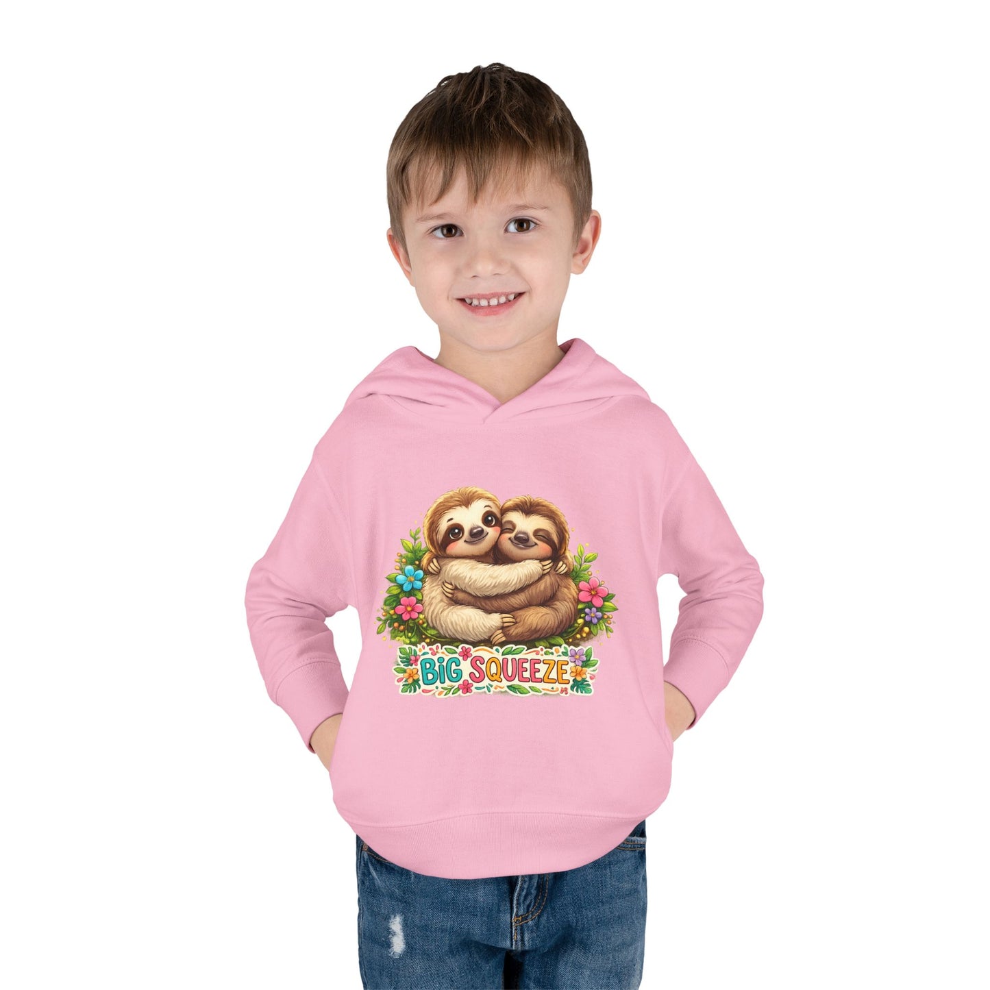 Big Squeeze Sloth Toddler Pullover Fleece Hoodie