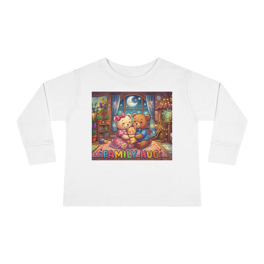 Family Hug Teddy Toddler Long Sleeve Tee