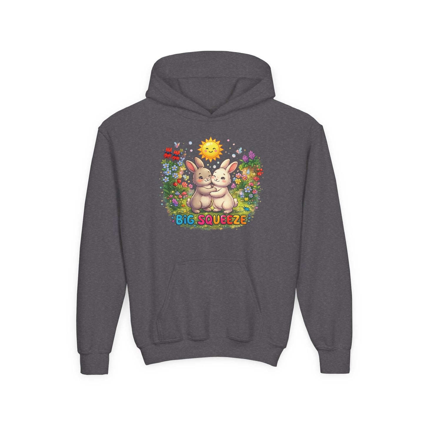 Big Squeeze Bunny Youth Heavy Blend Hooded Sweatshirt