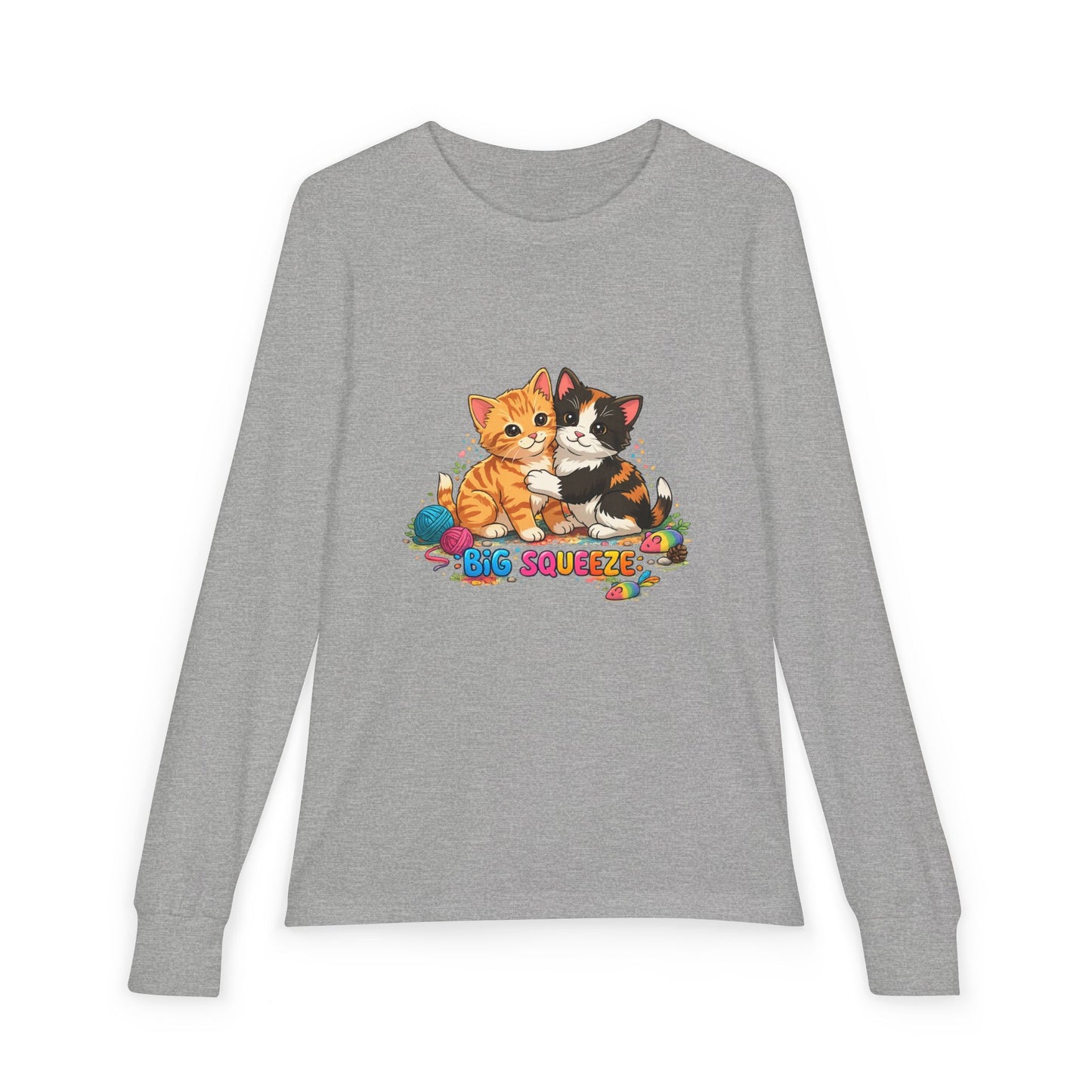 Big Squeeze Kitten Youth Jersey Long Sleeve Tee