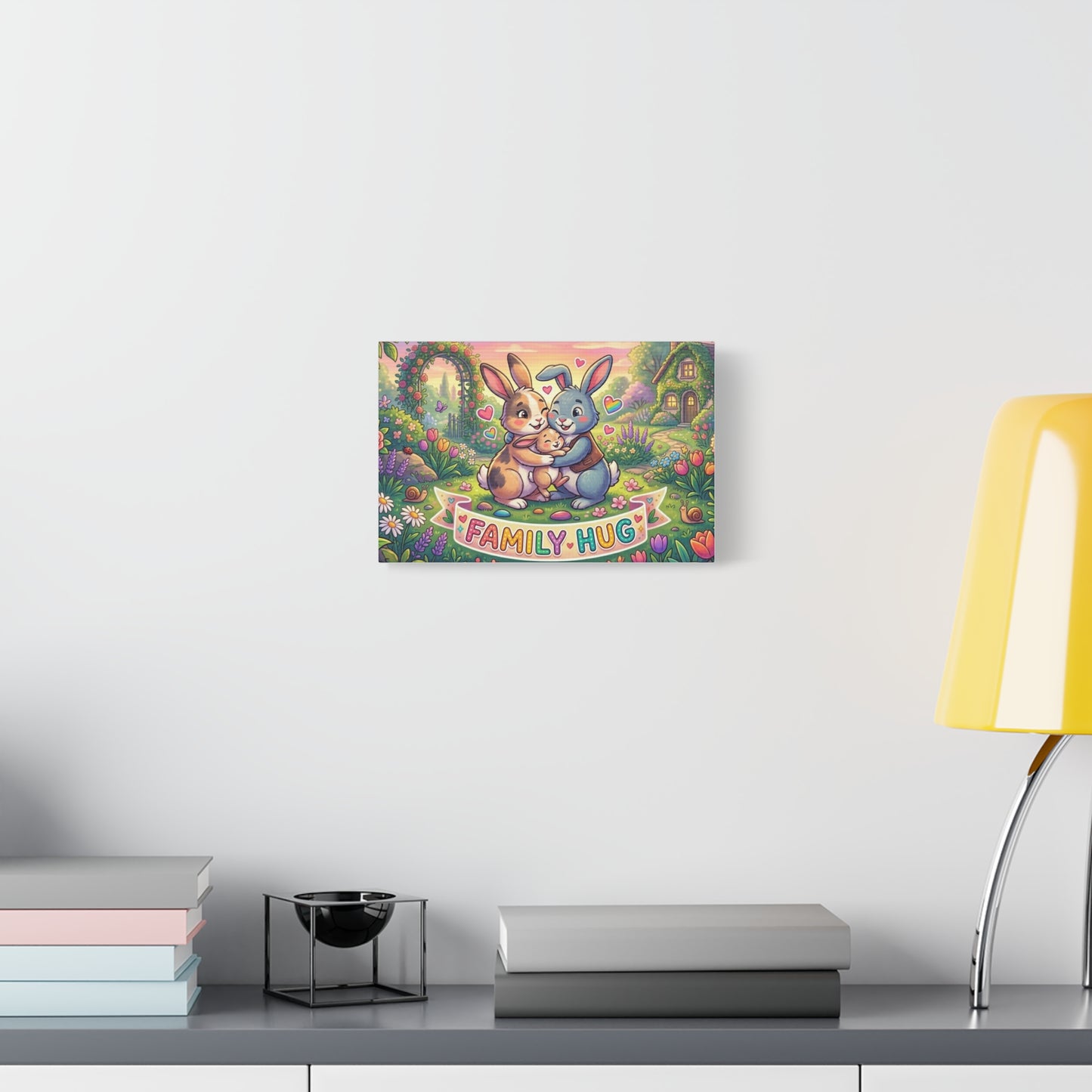 Family Hug Bunny Classic Canvas
