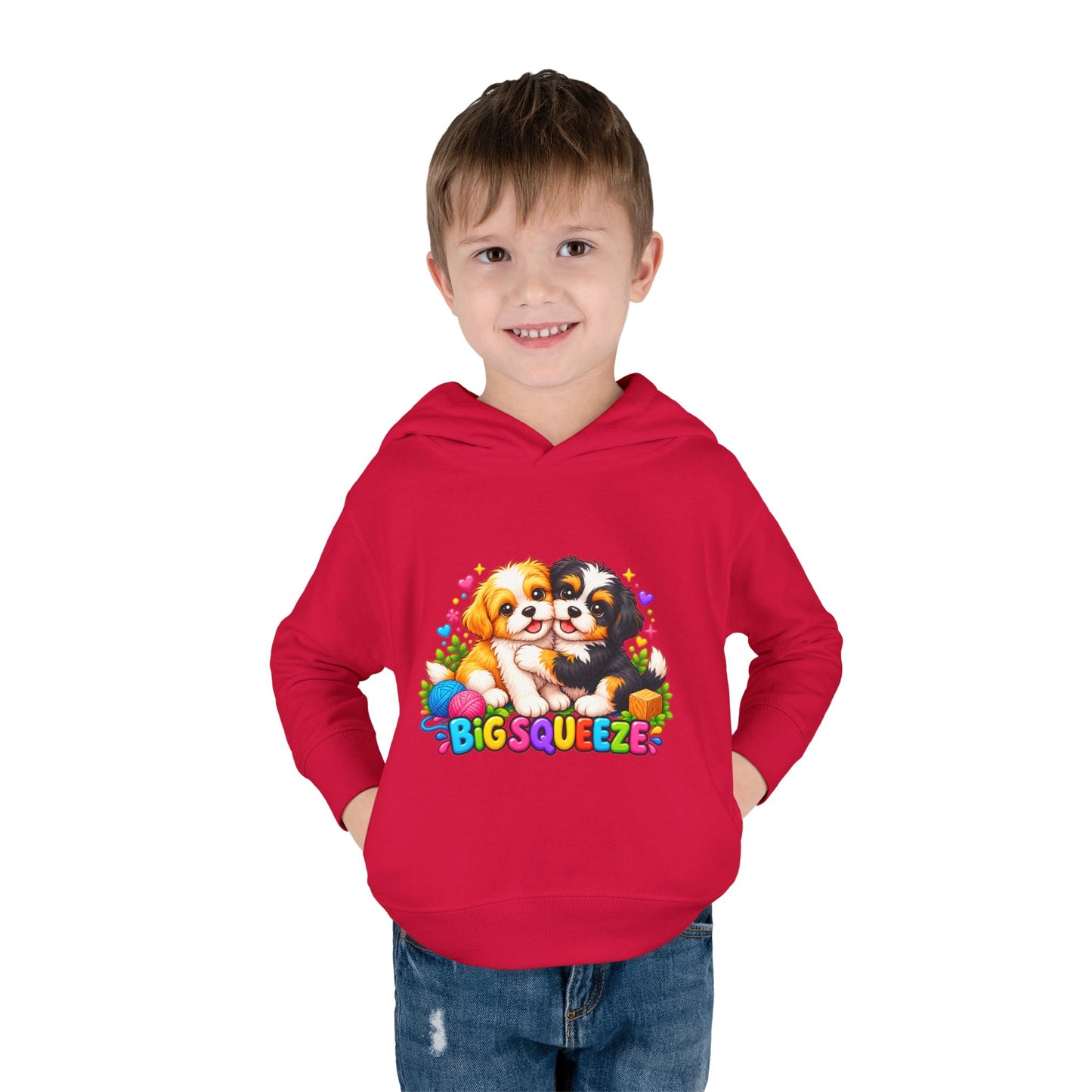 Big Squeeze Shih Tzu Toddler Pullover Fleece Hoodie