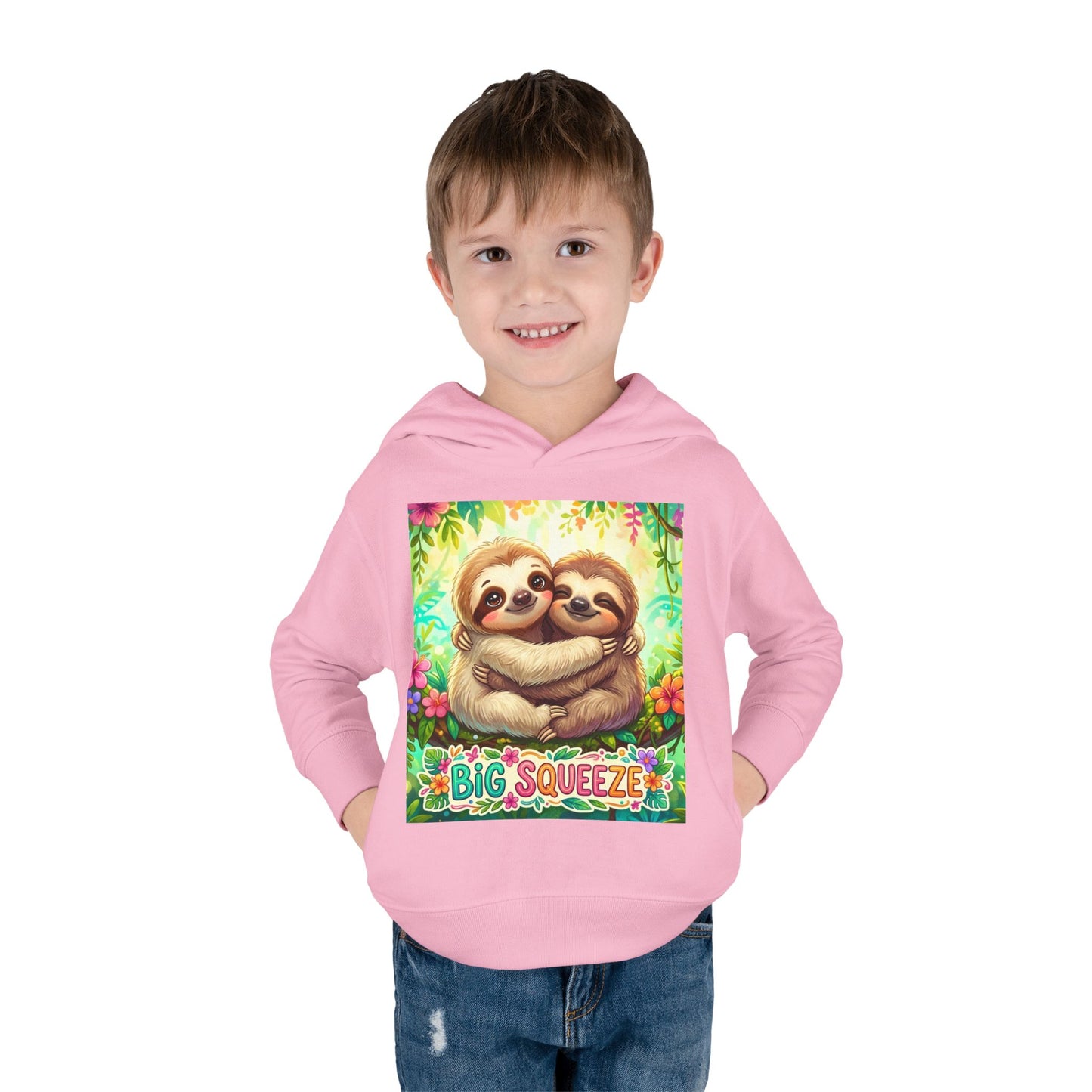 Big Squeeze Sloth Toddler Pullover Fleece Hoodie