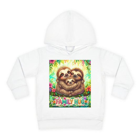 Family Hug Sloth Toddler Pullover Fleece Hoodie