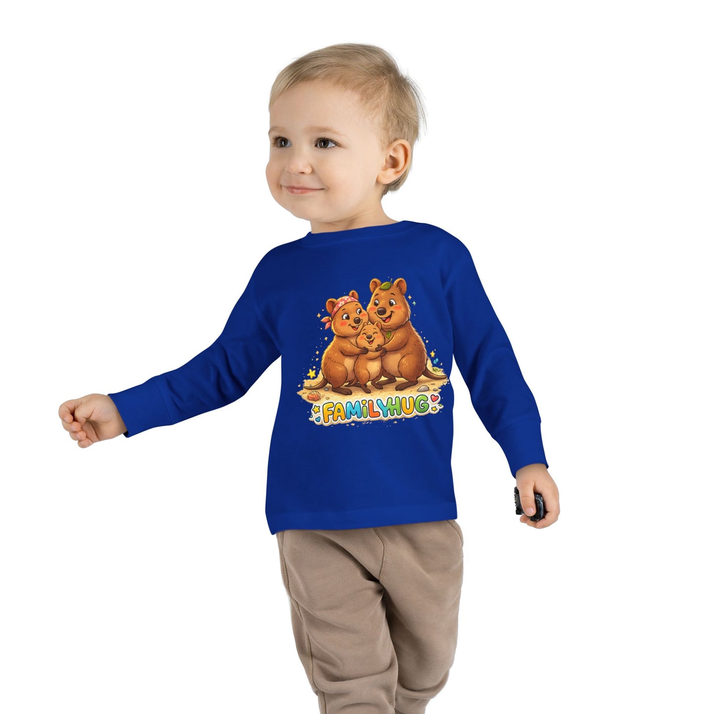 Family Hug Quokka Toddler Long Sleeve Tee