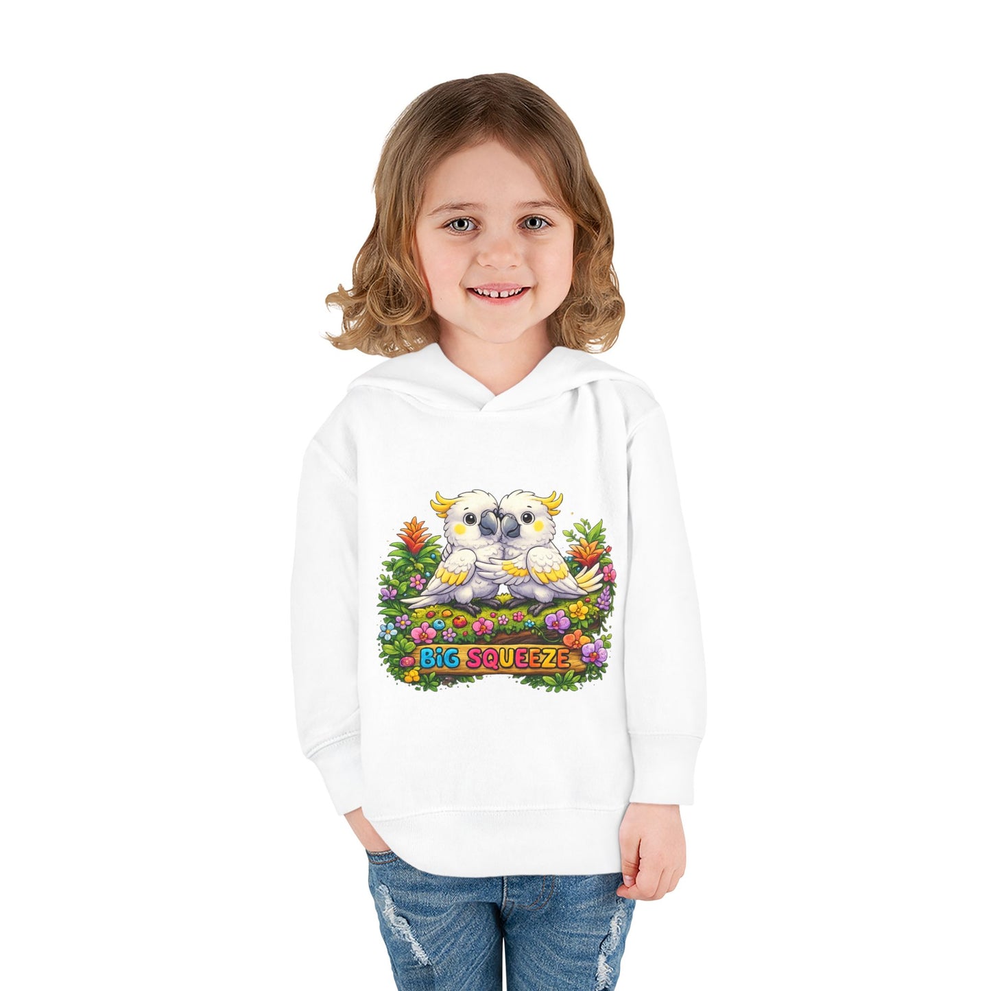 Big Squeeze Cockatoo Toddler Pullover Fleece Hoodie