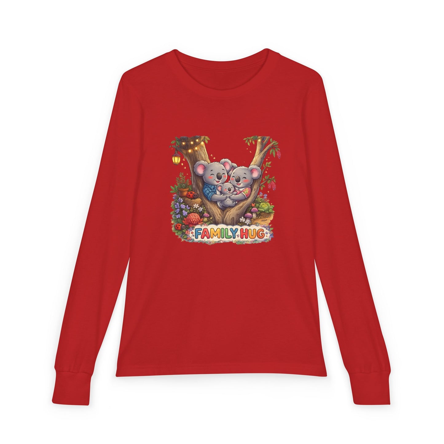 Family Hug Koala Youth Jersey Long Sleeve Tee