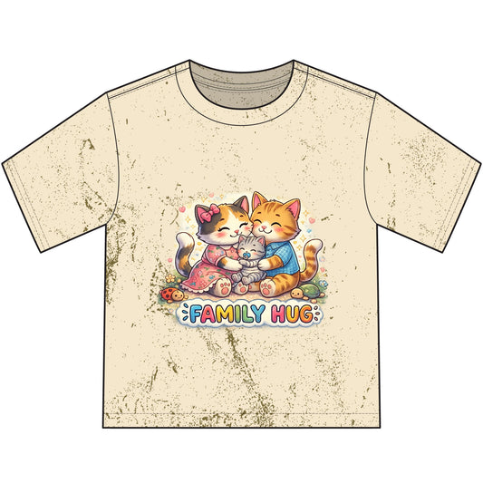 Family Hug Kitten Heavyweight Color Blast Youth T-Shirt