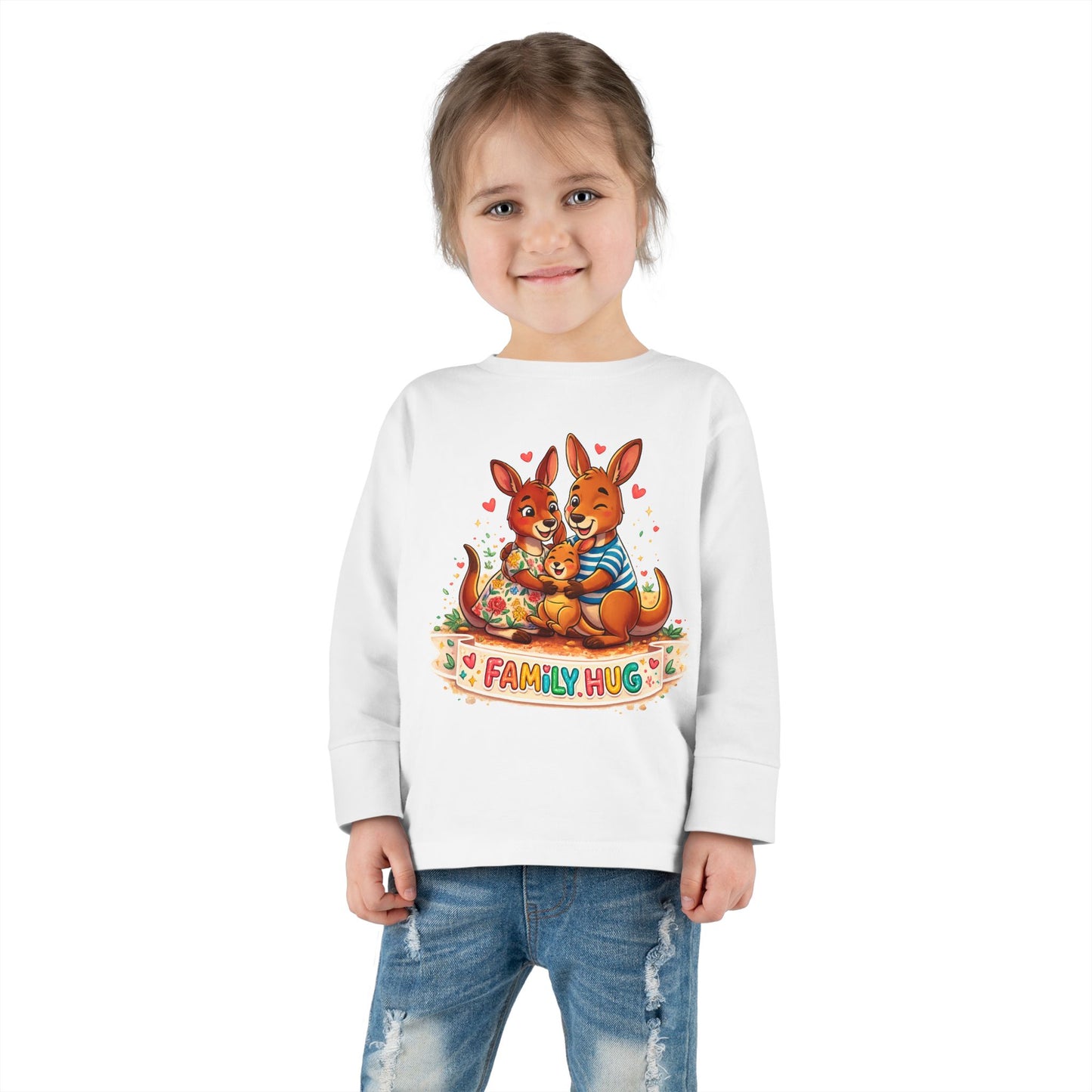 Family Hug Kangaroo Toddler Long Sleeve Tee