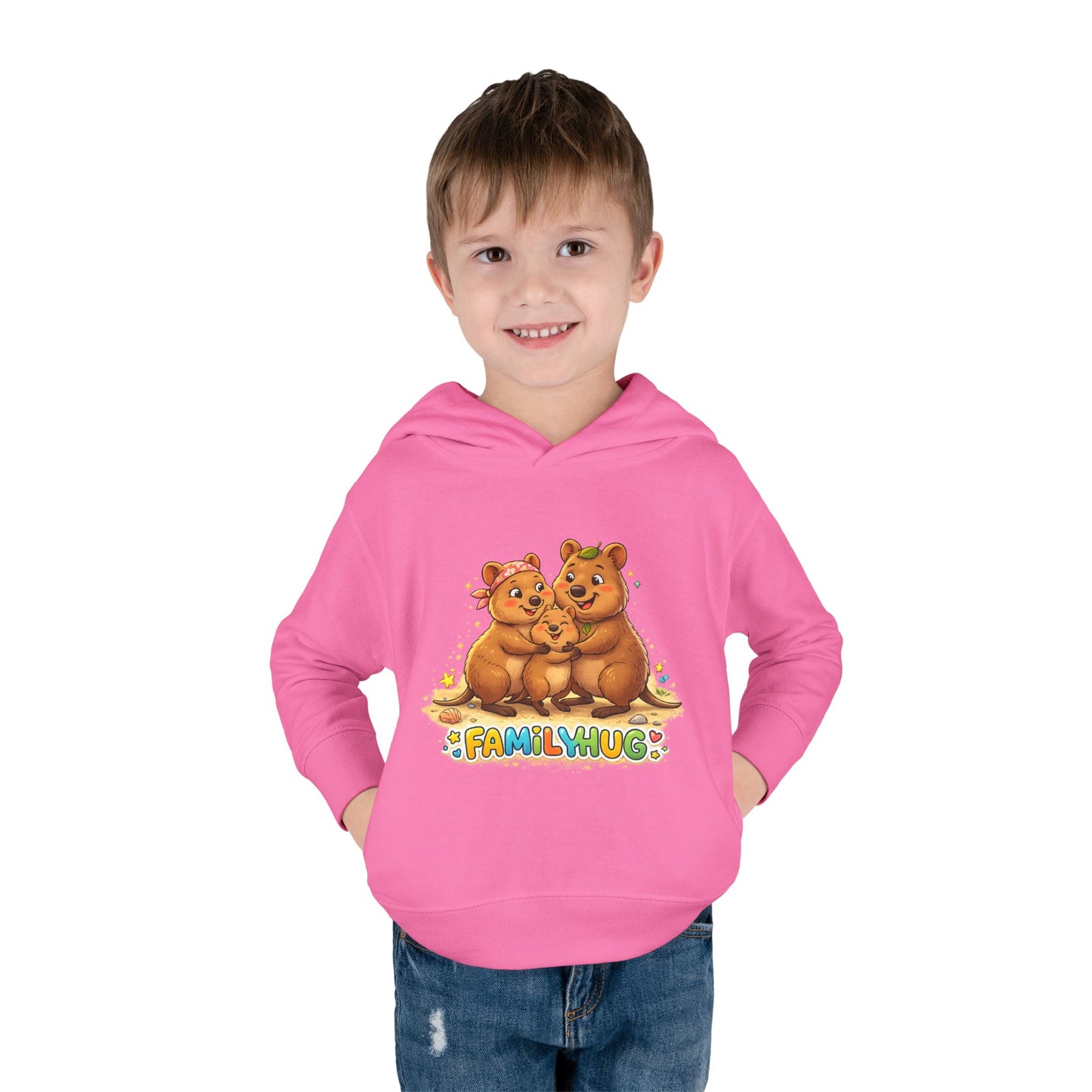 Family Hug Quokka Toddler Pullover Fleece Hoodie