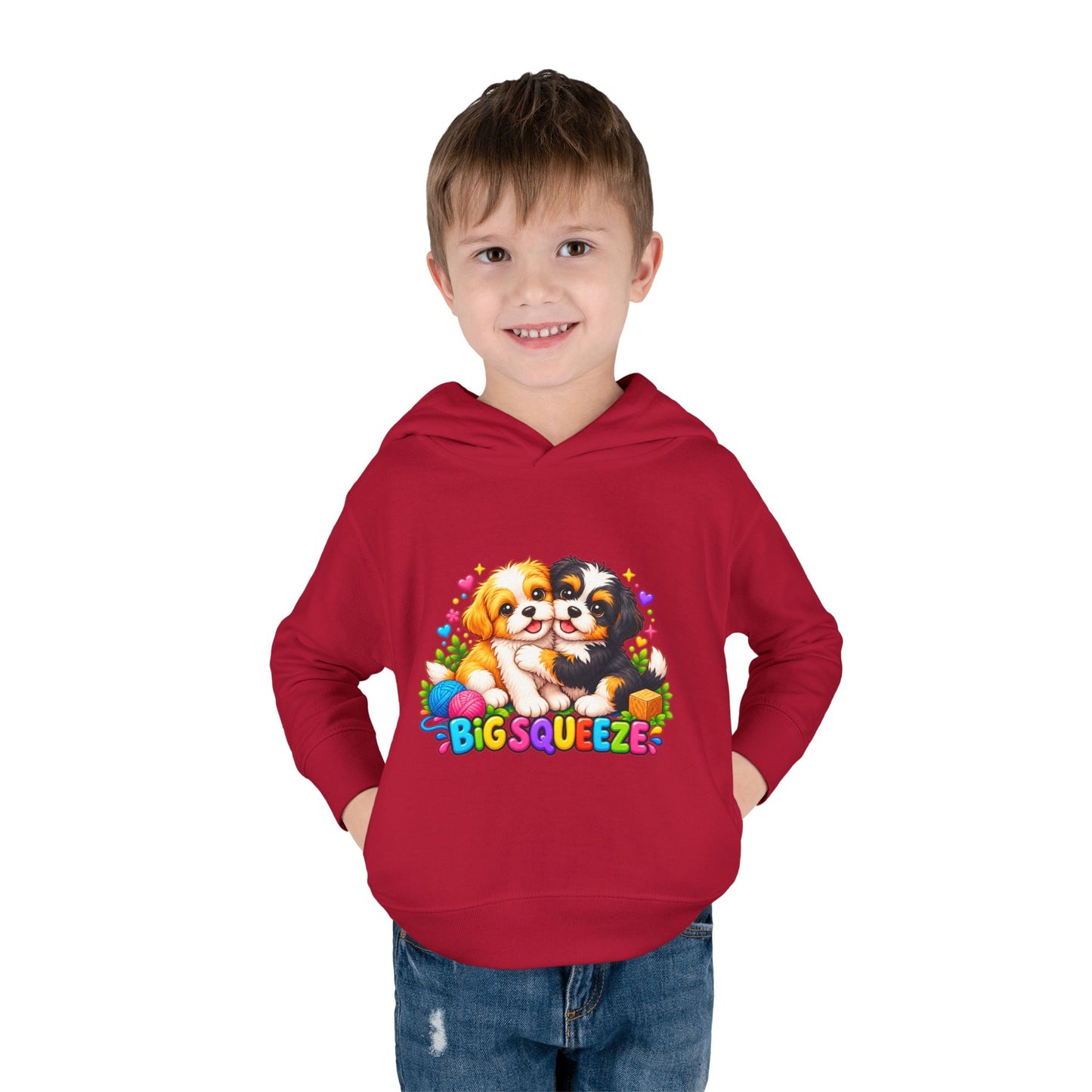 Big Squeeze Shih Tzu Toddler Pullover Fleece Hoodie