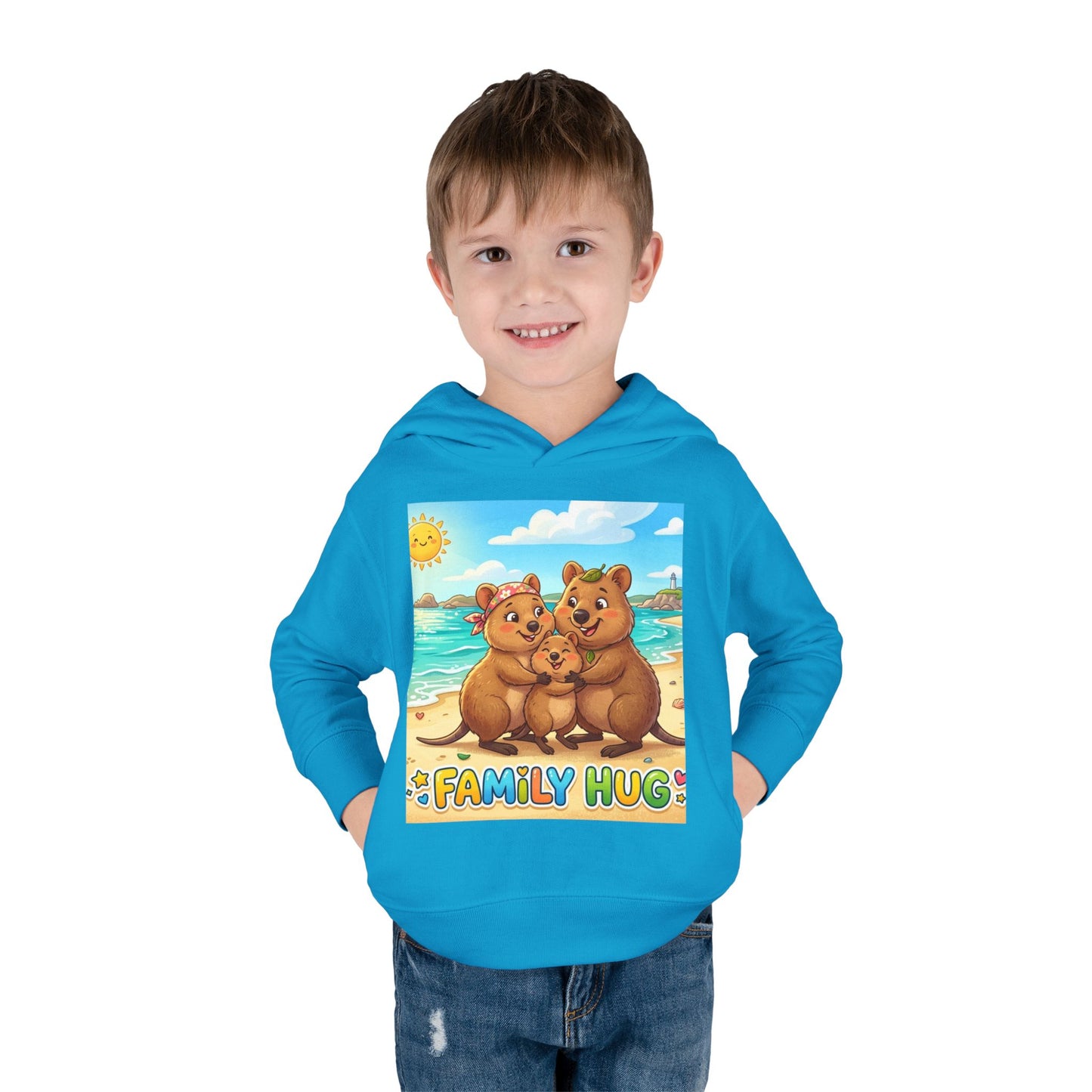 Family Hug Quokka Toddler Pullover Fleece Hoodie