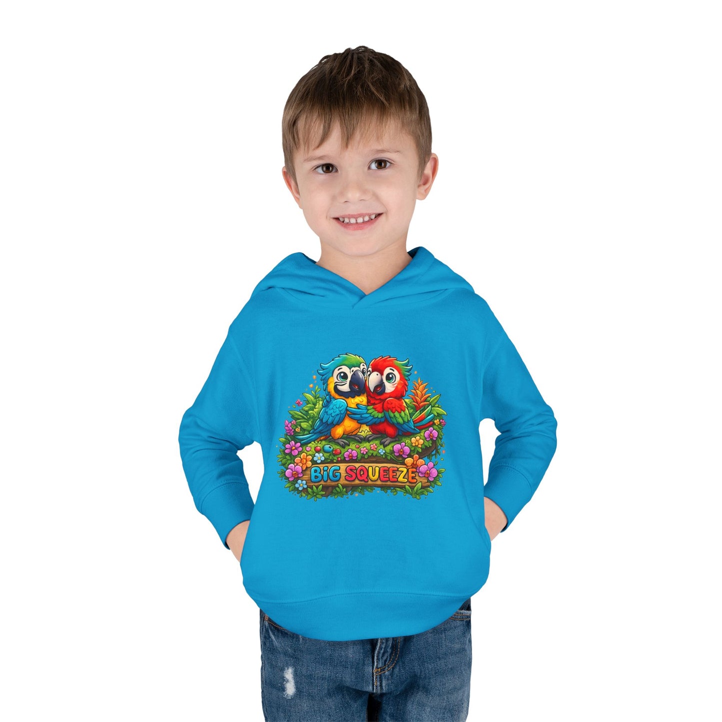 Big Squeeze Macaw Toddler Pullover Fleece Hoodie