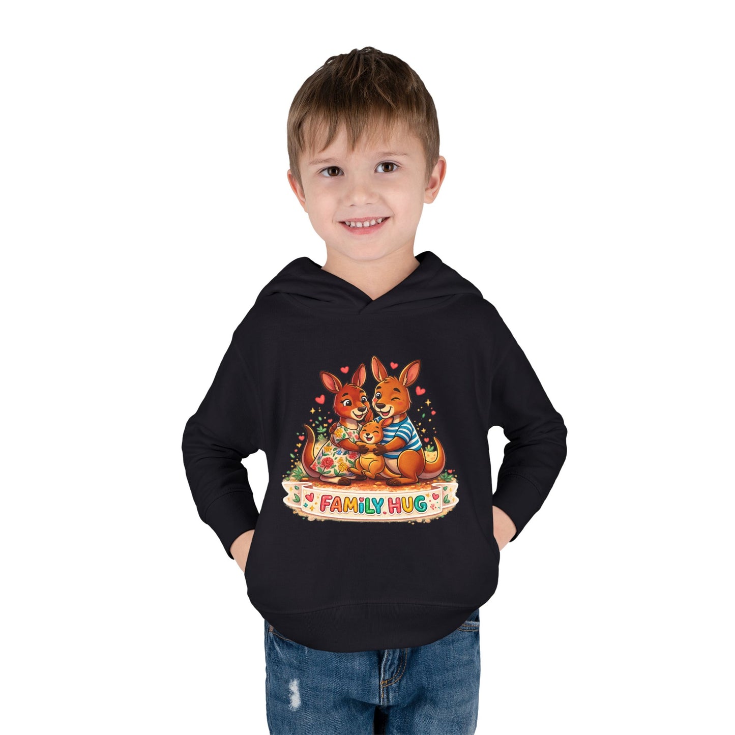 Family Hug Kangaroo Toddler Pullover Fleece Hoodie