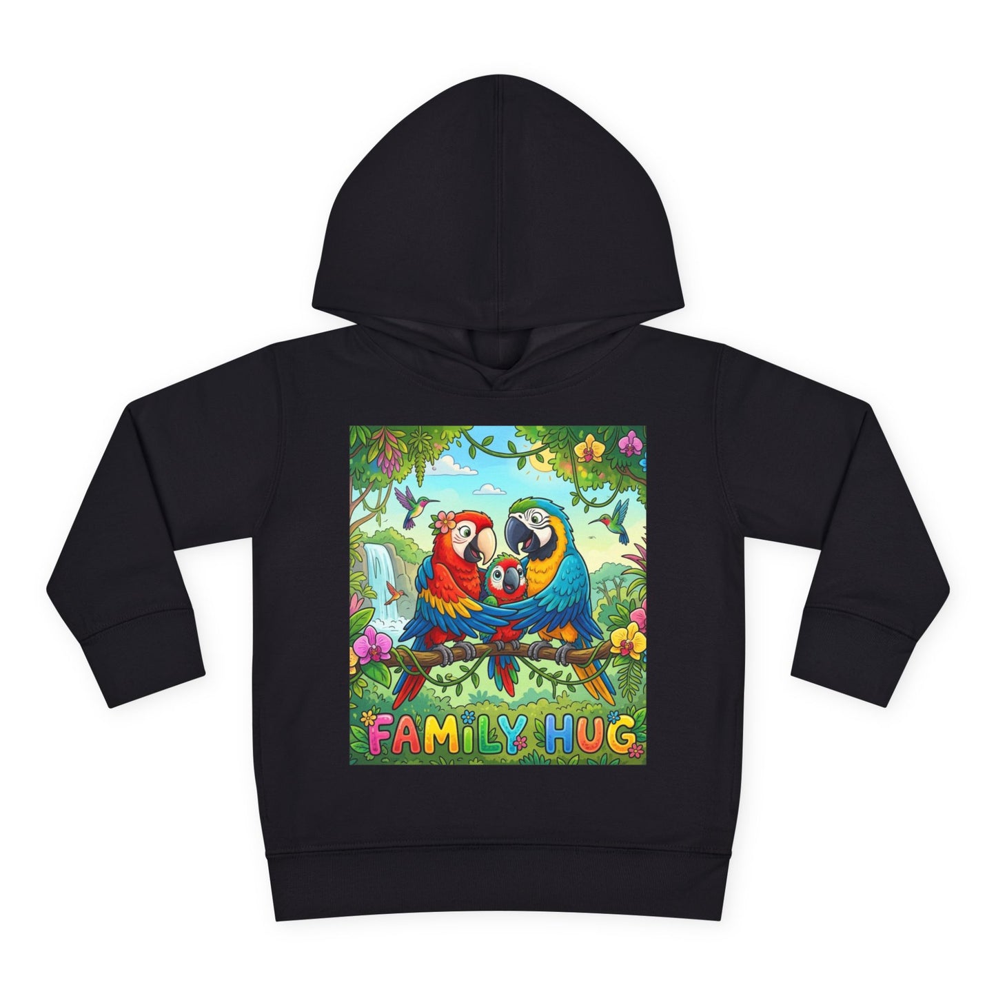 Family Hug Macaw Toddler Pullover Fleece Hoodie
