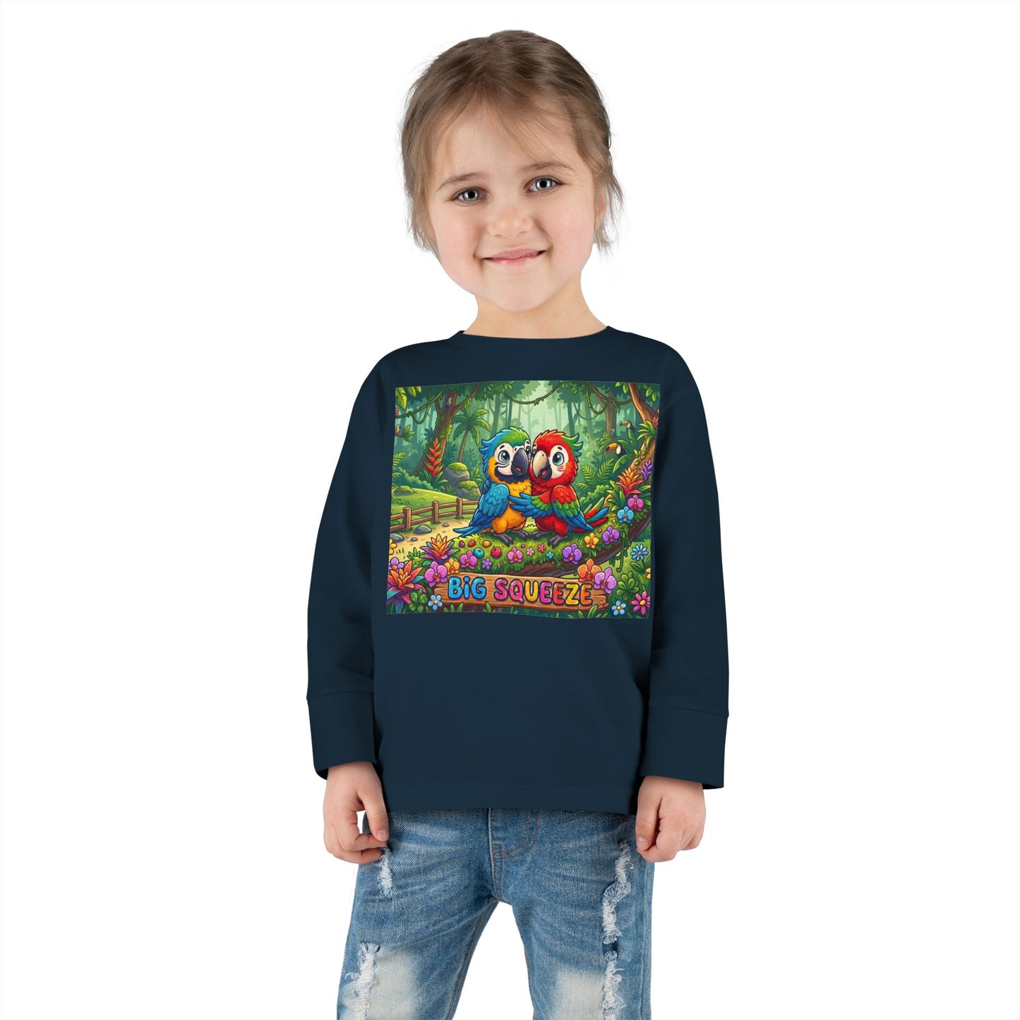 Big Squeeze Macaw Toddler Long Sleeve Tee
