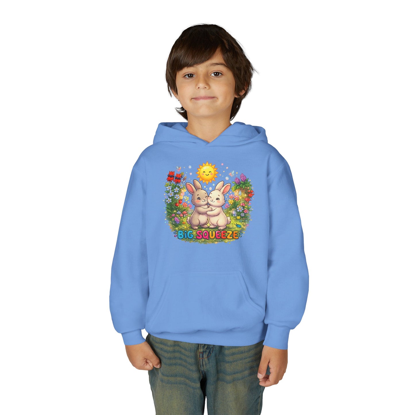 Big Squeeze Bunny Youth Heavy Blend Hooded Sweatshirt