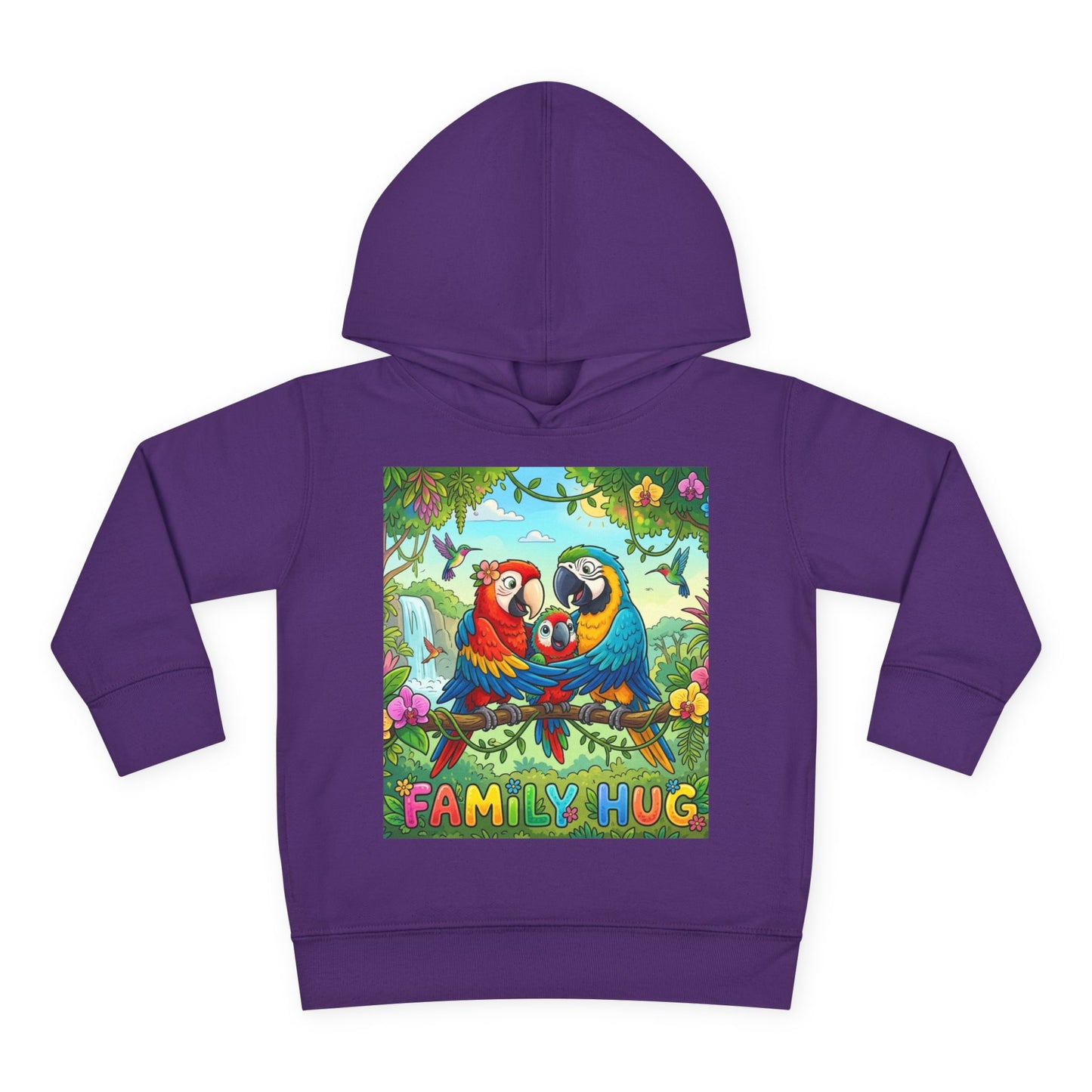 Family Hug Macaw Toddler Pullover Fleece Hoodie