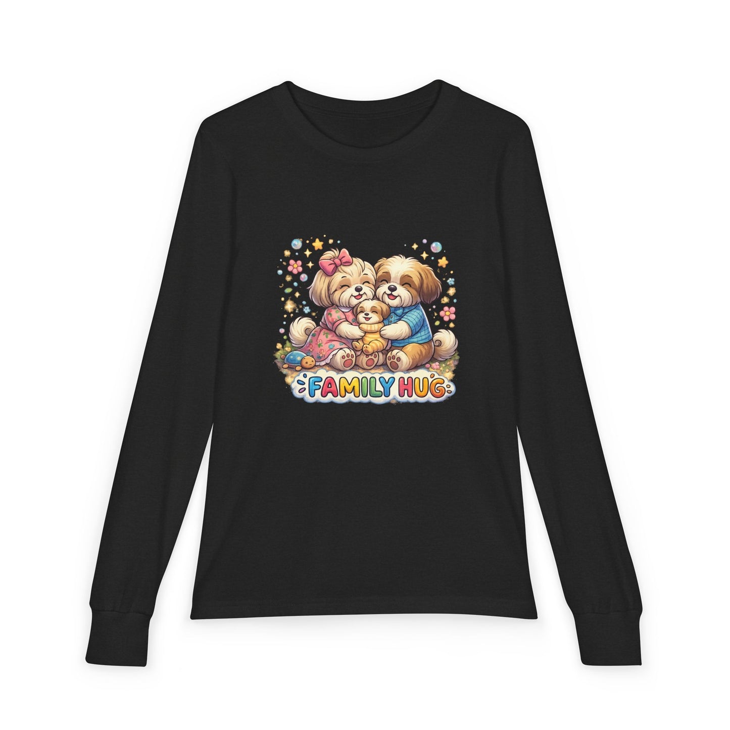 Family Hug Shih Tzu Youth Jersey Long Sleeve Tee