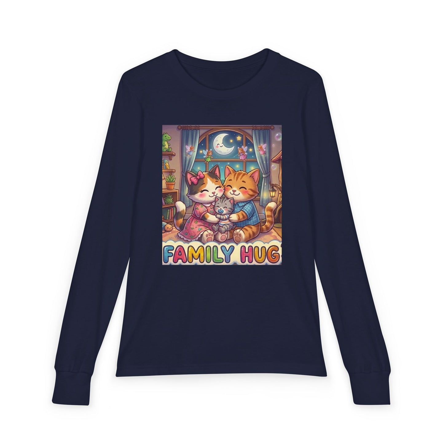 Family Hug Kitten Youth Jersey Long Sleeve Tee