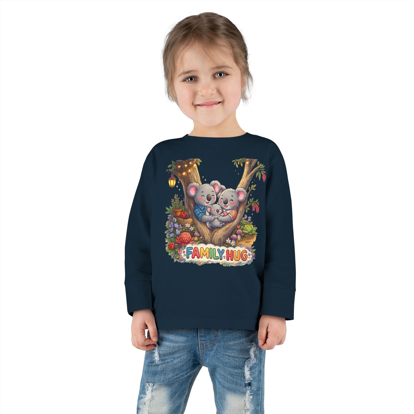Family Hug Koala Toddler Long Sleeve Tee