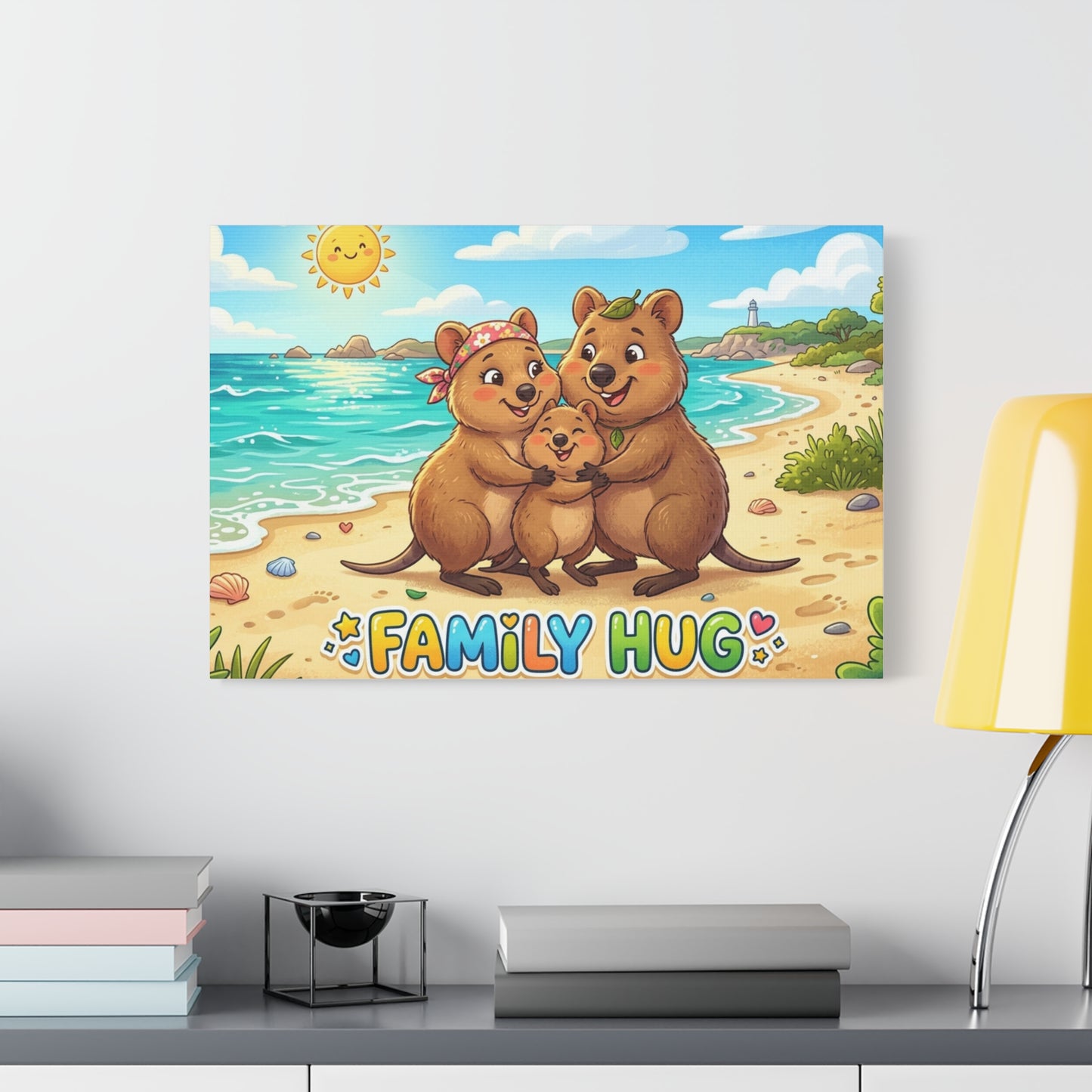 Family Hug Quokka Classic Canvas