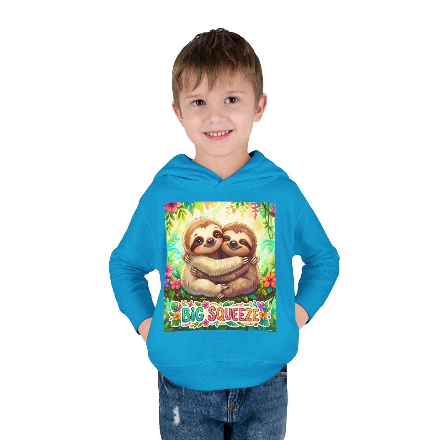 Big Squeeze Sloth Toddler Pullover Fleece Hoodie