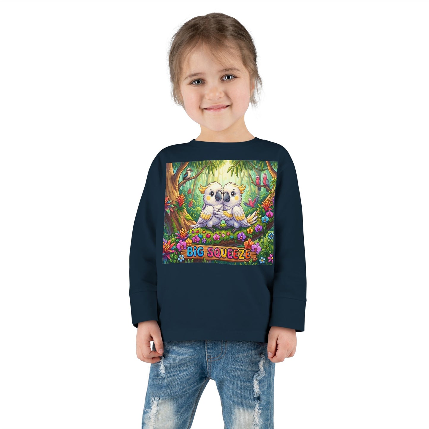 Big Squeeze Cockatoo Toddler Long Sleeve Tee