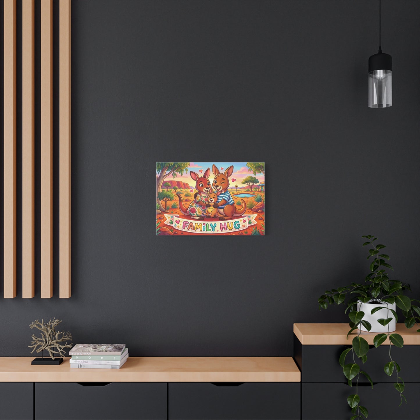 Family Hug Kangaroo Classic Canvas