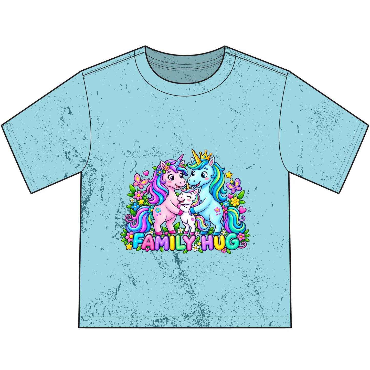 Family Hug Unicorn Heavyweight Color Blast Youth T-Shirt