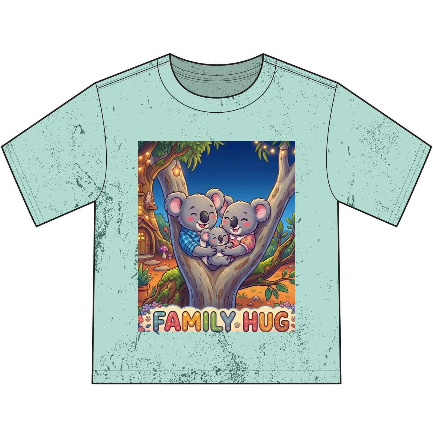 Family Hug Koala Heavyweight Color Blast Youth T-Shirt