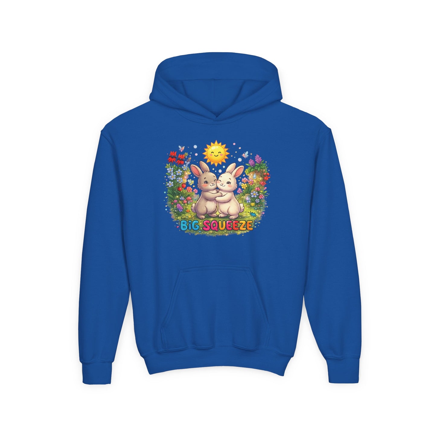 Big Squeeze Bunny Youth Heavy Blend Hooded Sweatshirt
