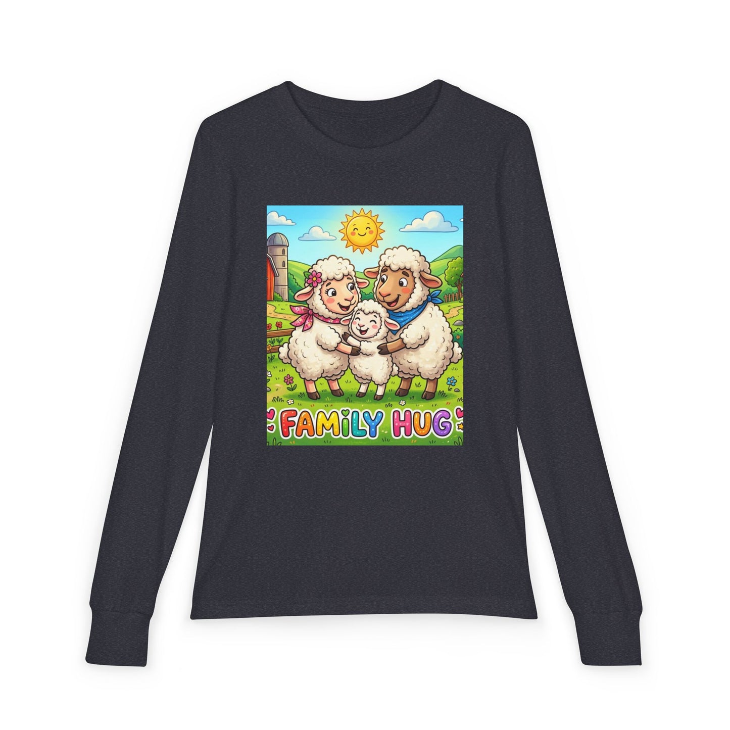 Family Hug Lamb Youth Jersey Long Sleeve Tee